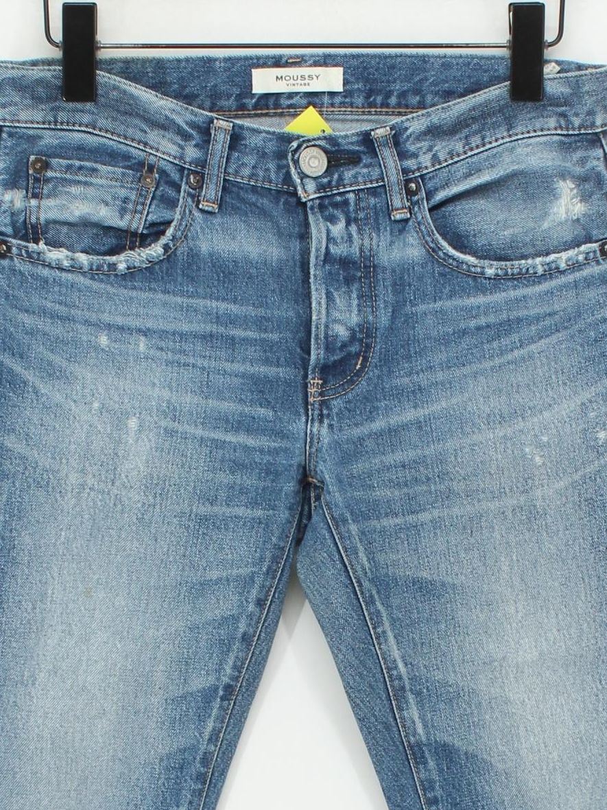 Moussy Men's Jeans S Blue 100% Cotton Straight - Image 3
