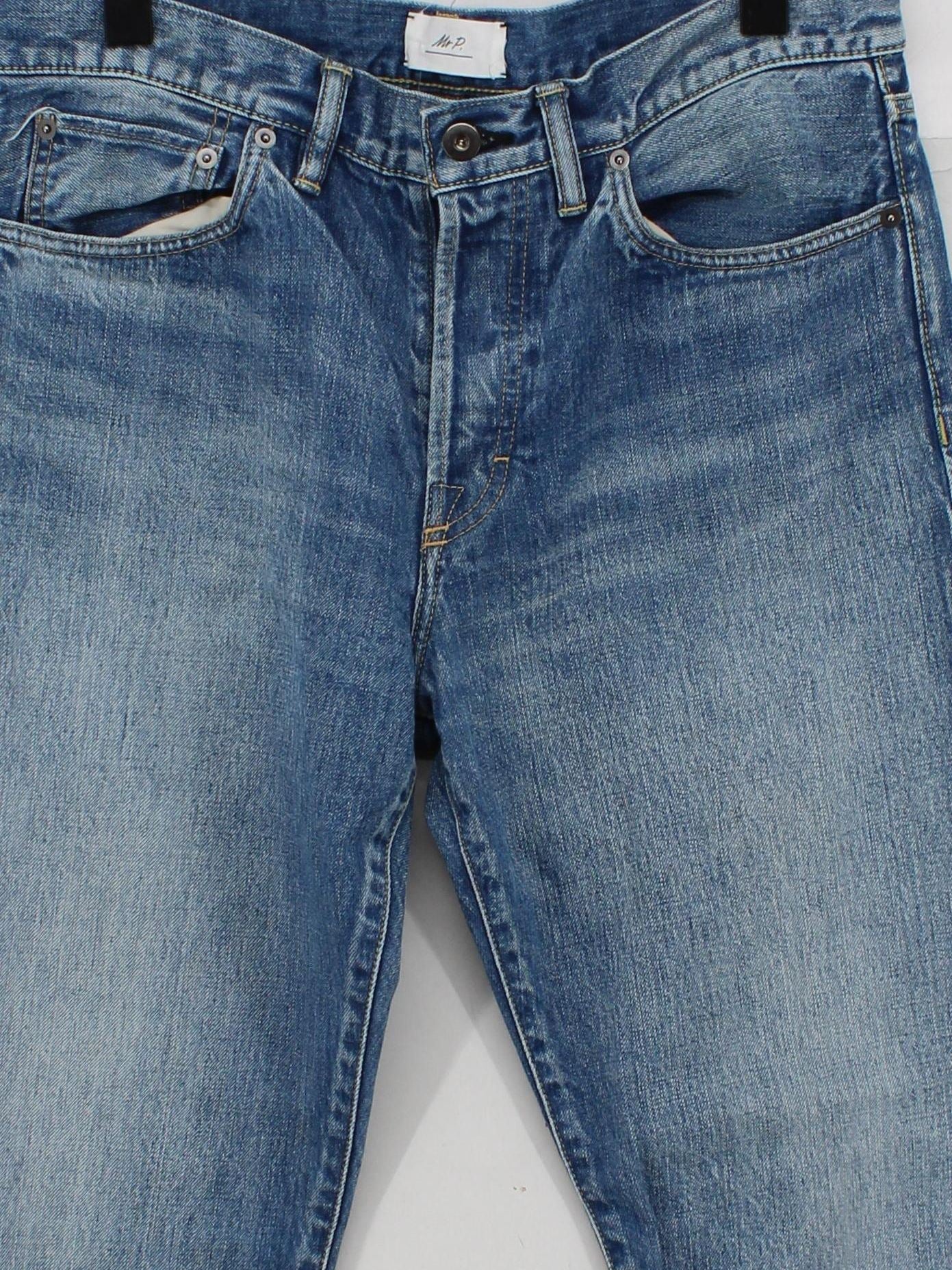 Mr P. Men's Jeans M Blue 100% Cotton Straight - Image 3