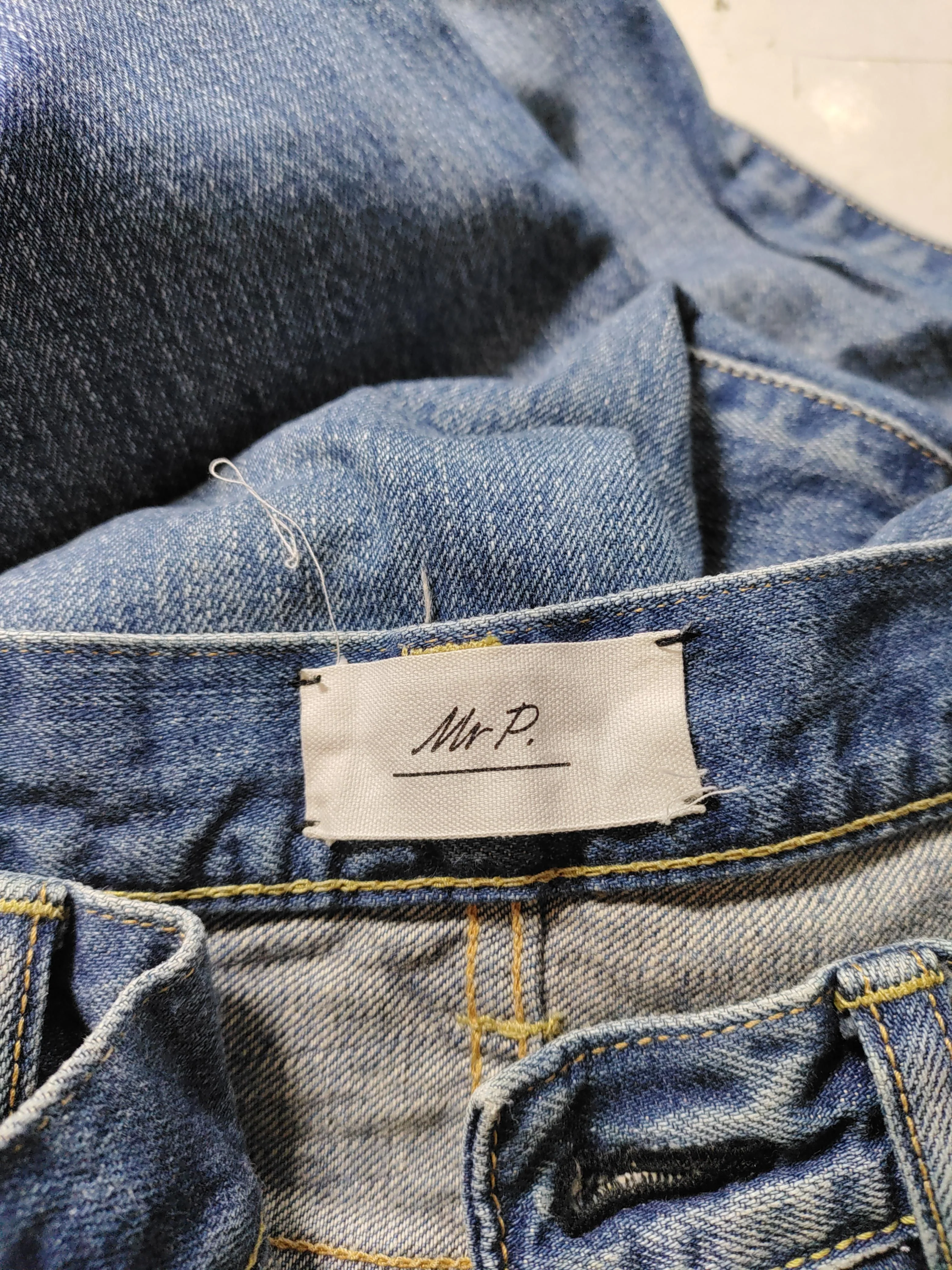 Mr P. Men's Jeans M Blue 100% Cotton Straight - Image 5