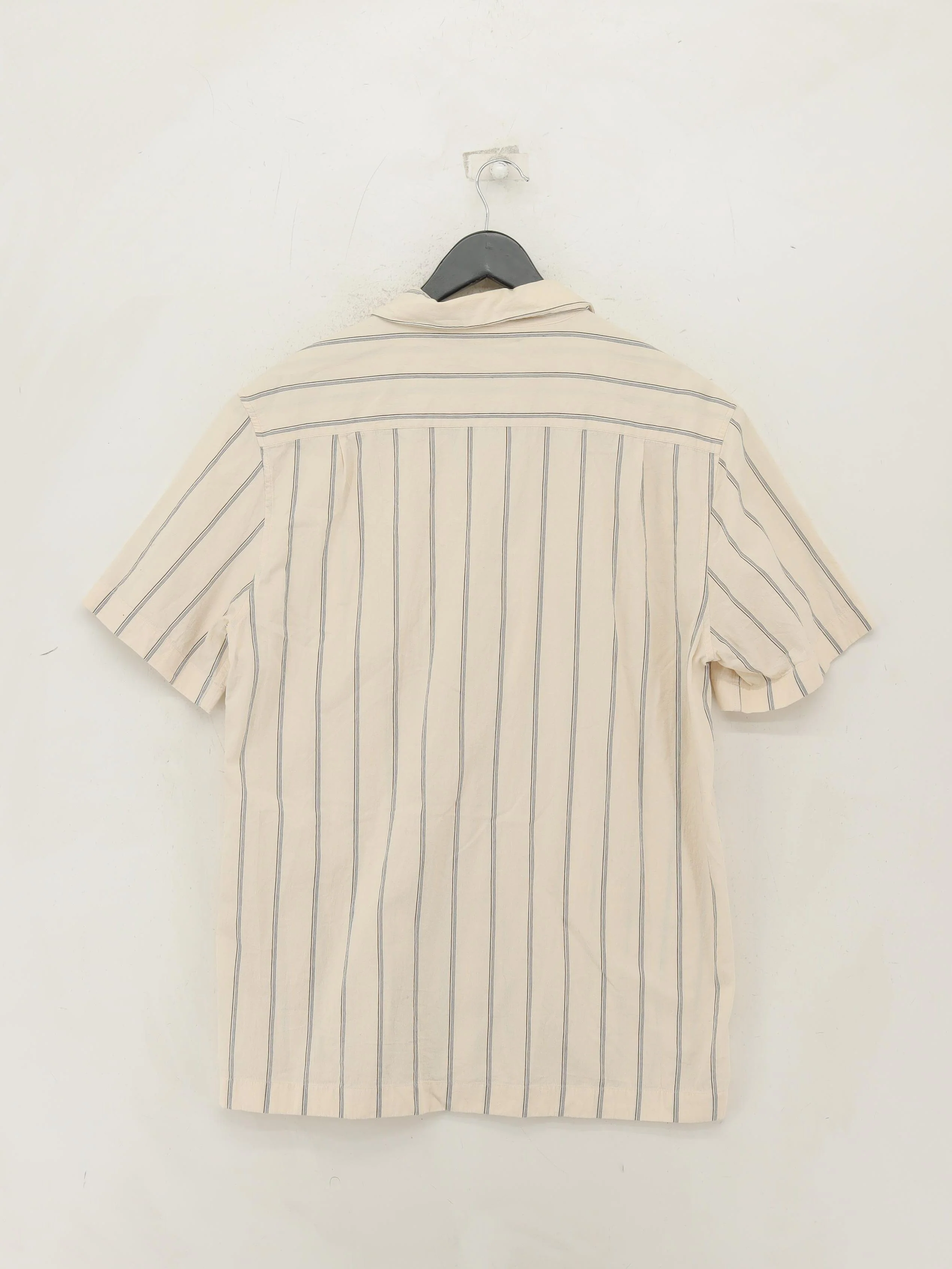 Mr P. Men's Shirt XL Cream Striped 100% Cotton Basic - Image 2