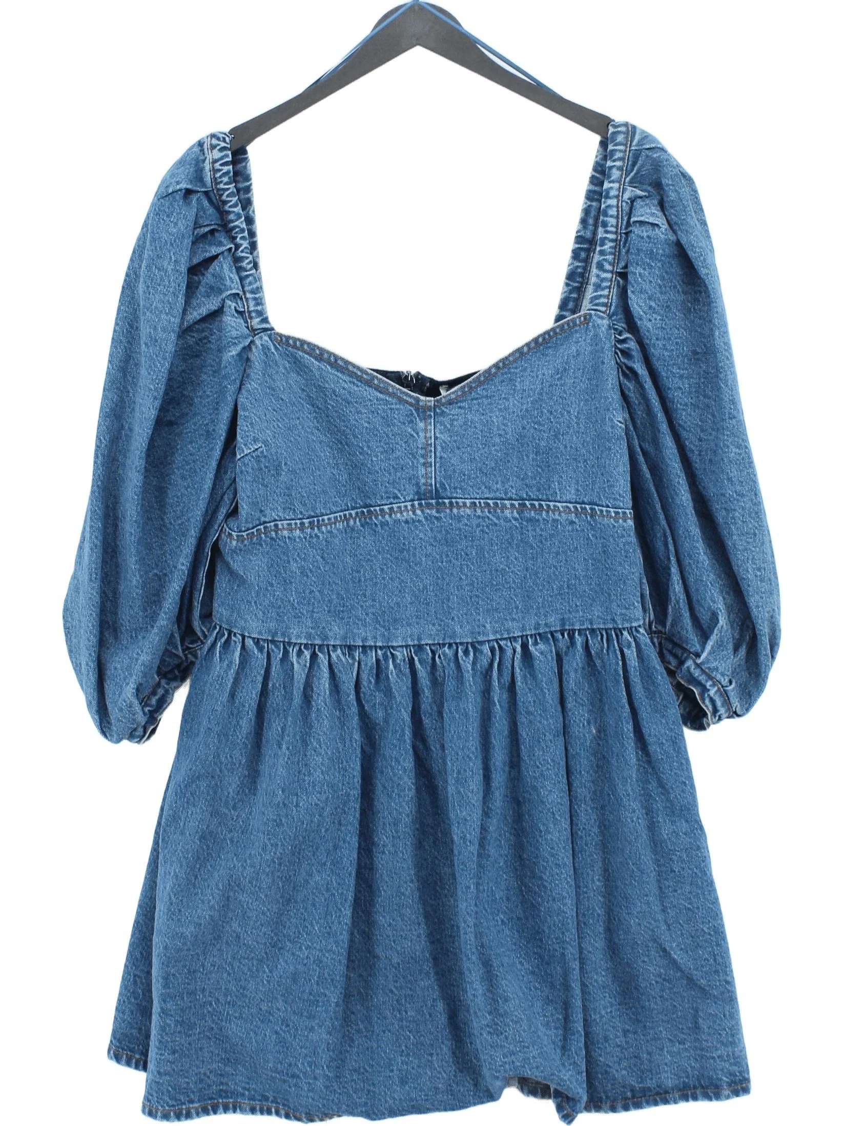 Msgm Skater Mini Dress UK12 in Blue