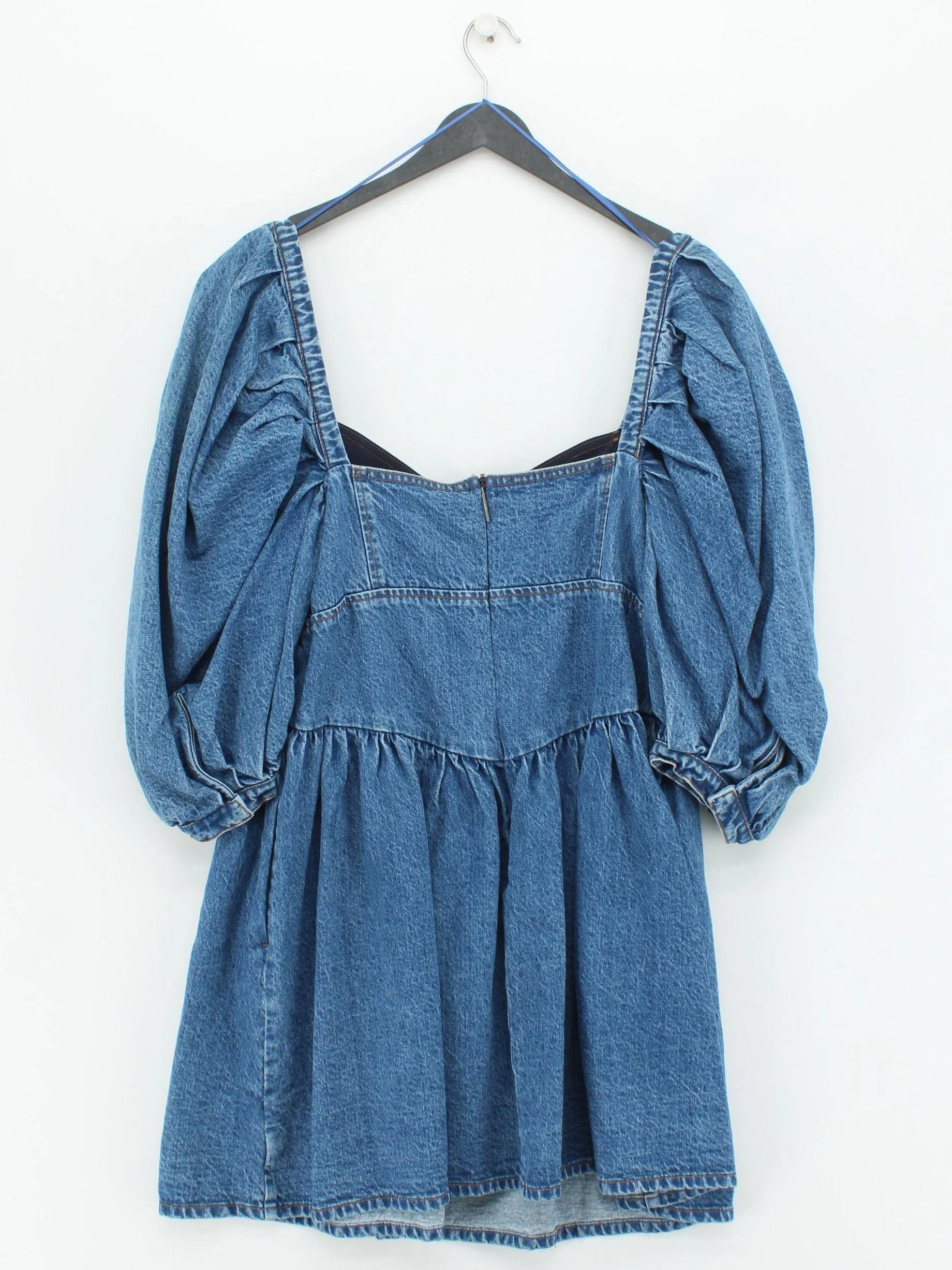 Msgm Skater Mini Dress UK12 in Blue - Image 2