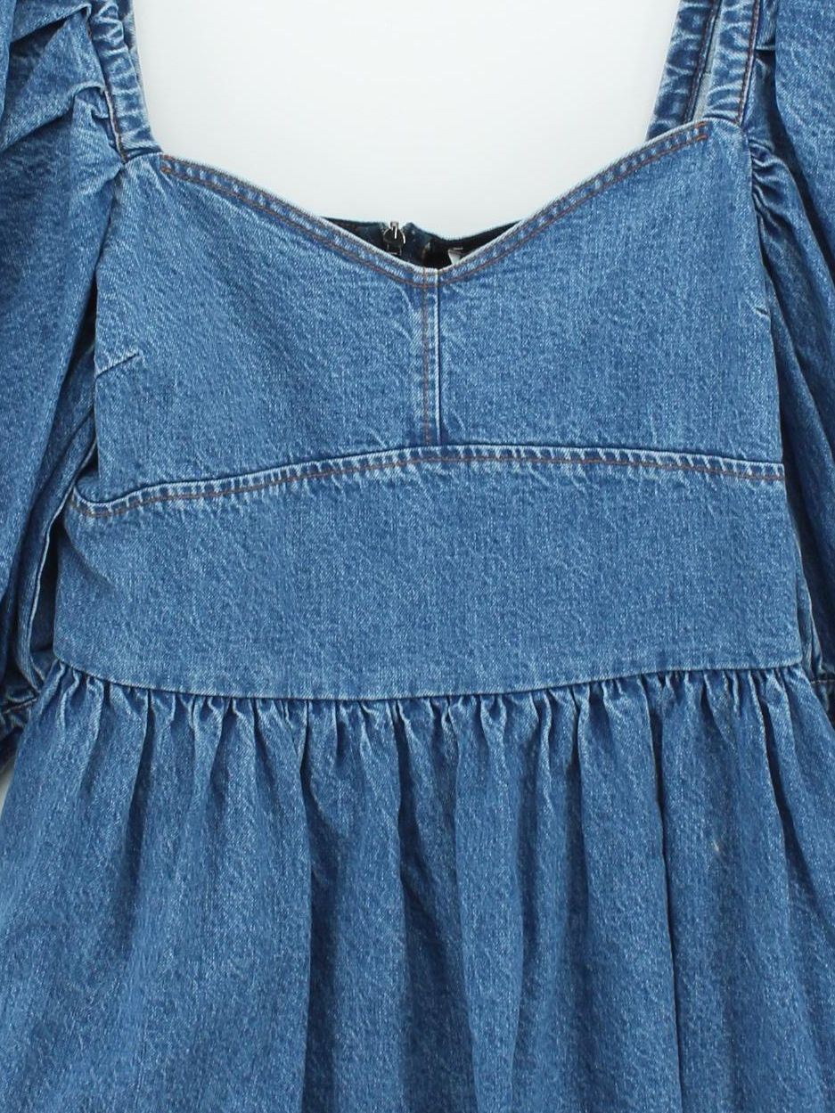 Msgm Skater Mini Dress UK12 in Blue - Image 3