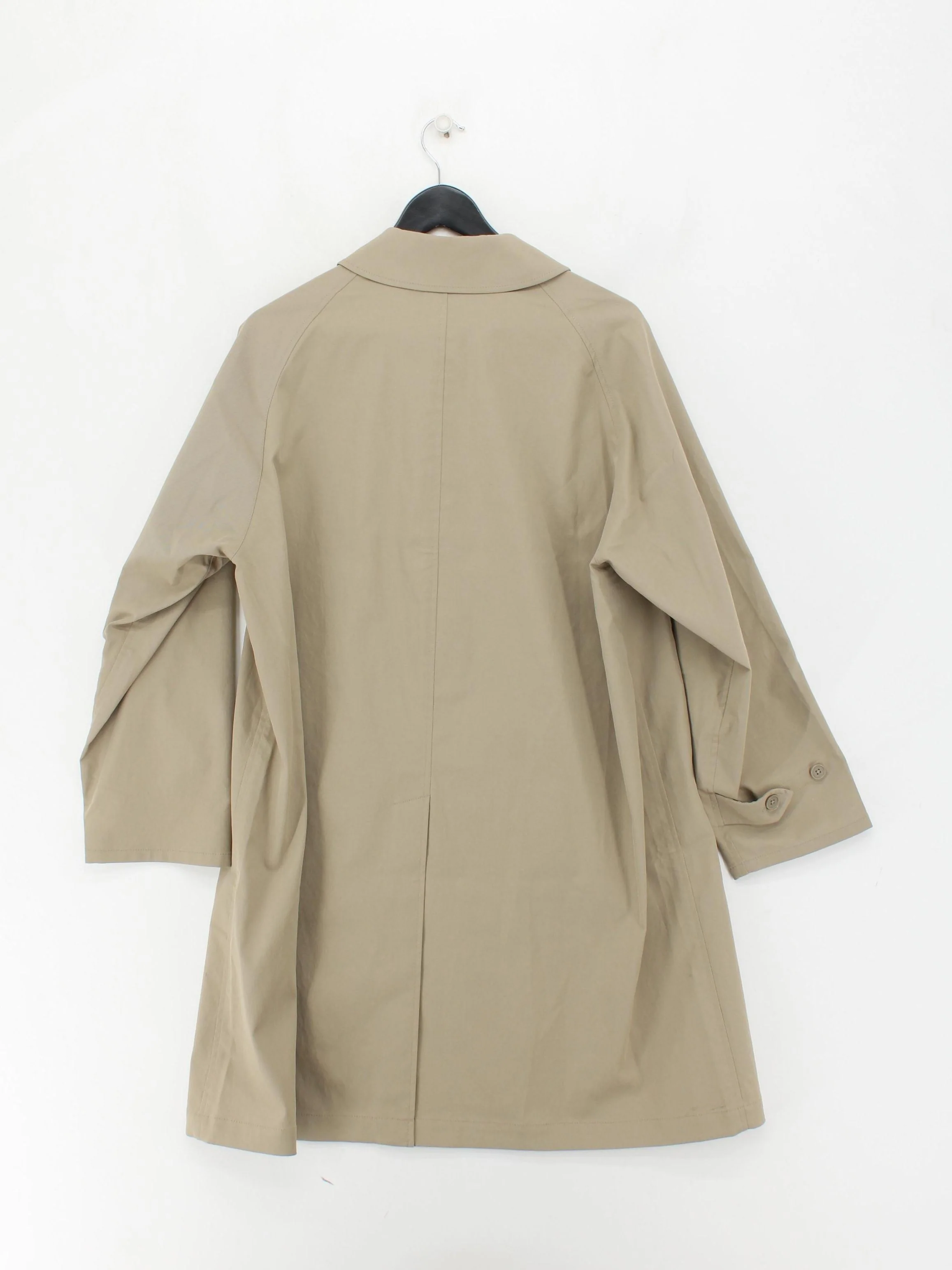 MUJI Men's Coat S Tan Polyester with Elastane Trench Coat - Image 2