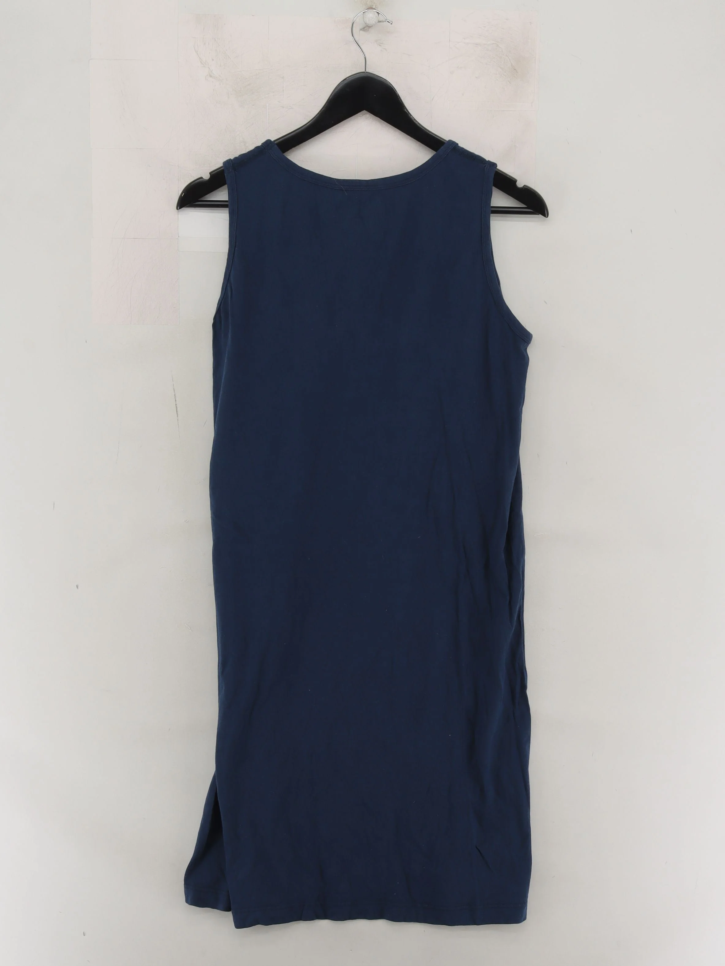 MUJI Men's T-Shirt L Blue Cotton with Polyester Sleeveless Round Neck Basic - Image 2