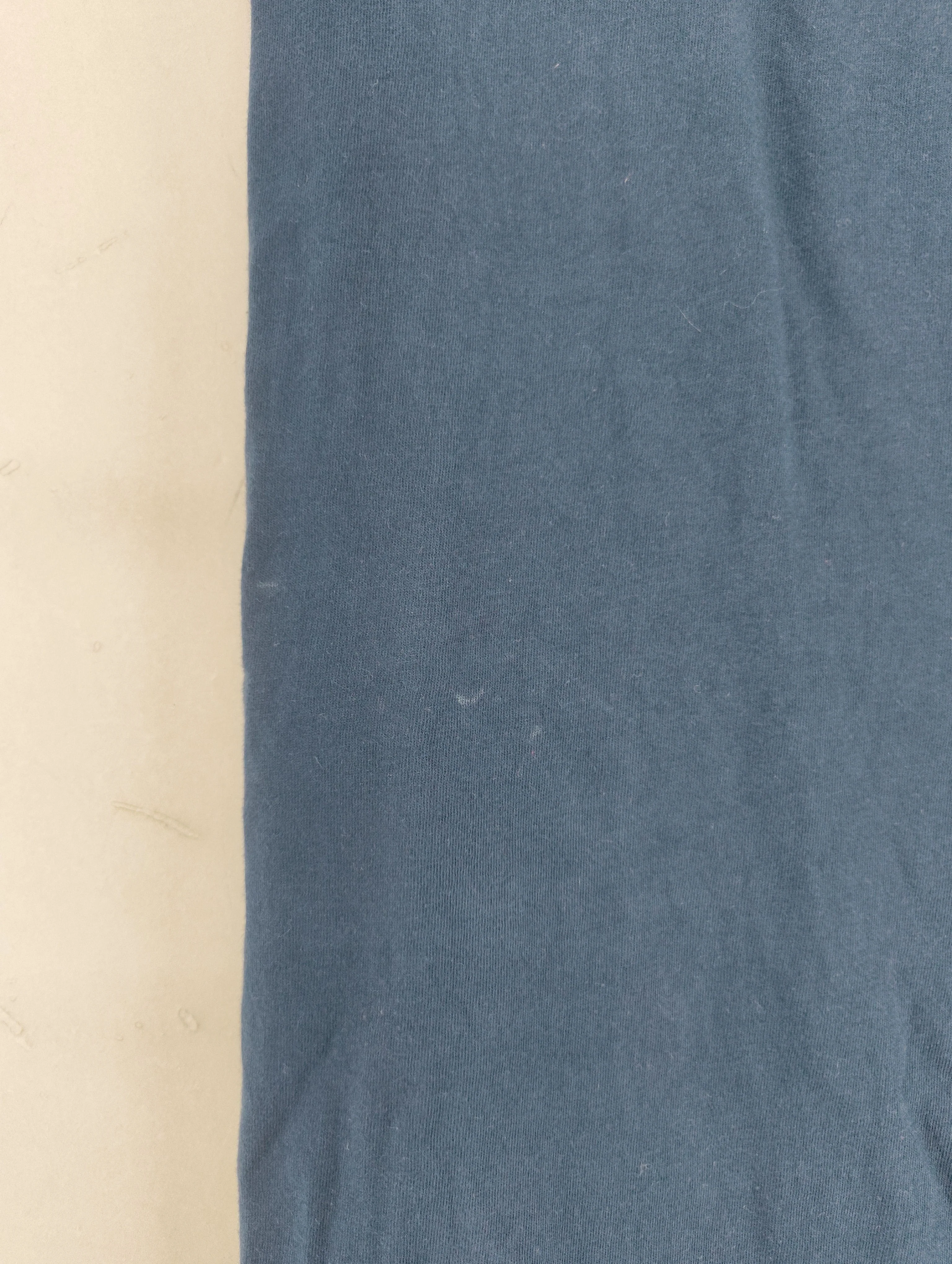 MUJI Men's T-Shirt L Blue Cotton with Polyester Sleeveless Round Neck Basic - Image 5