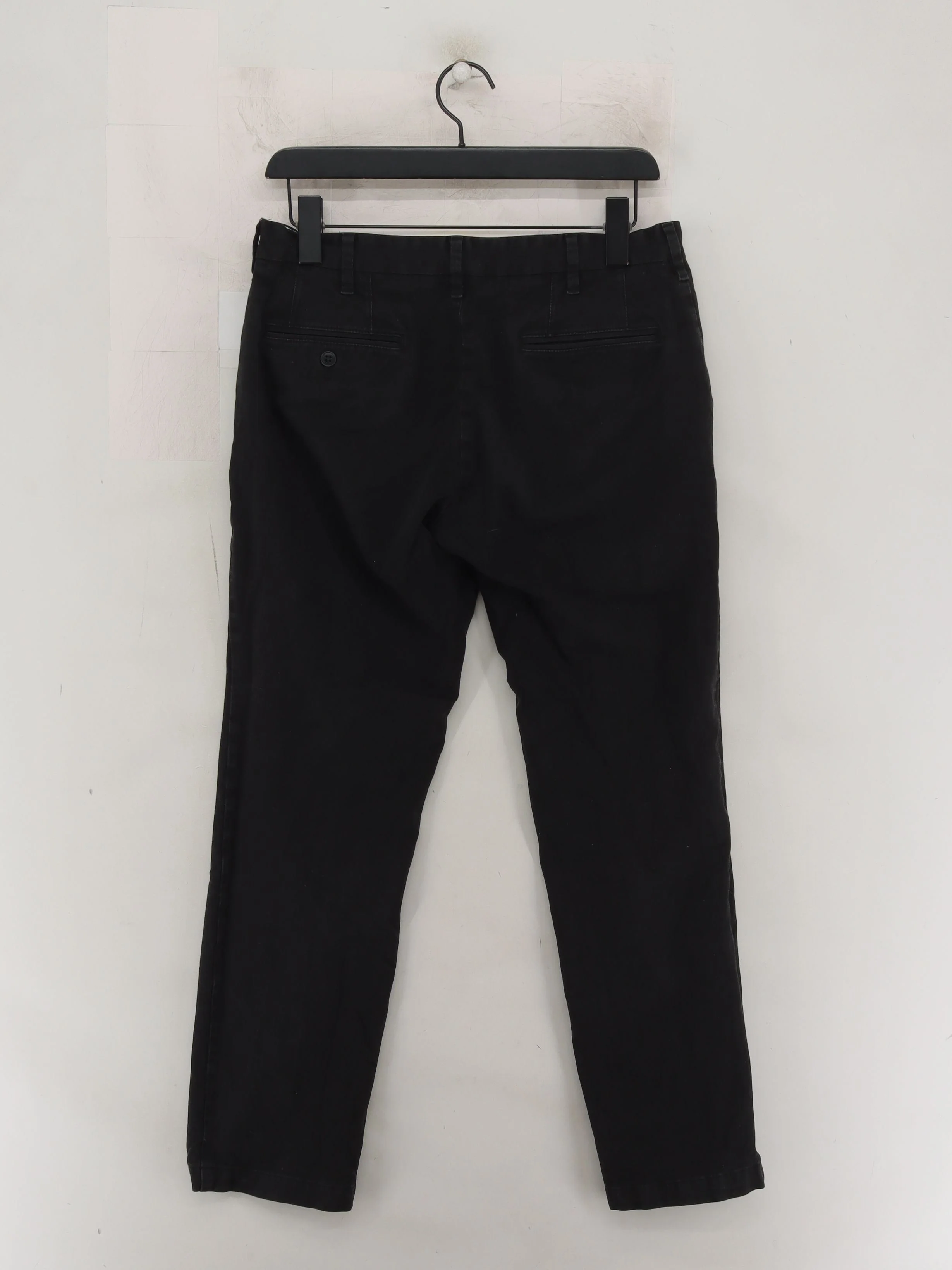 MUJI Men's Trousers W 31 in; L 30 in Black Cotton with Polyester Straight Chino - Image 2