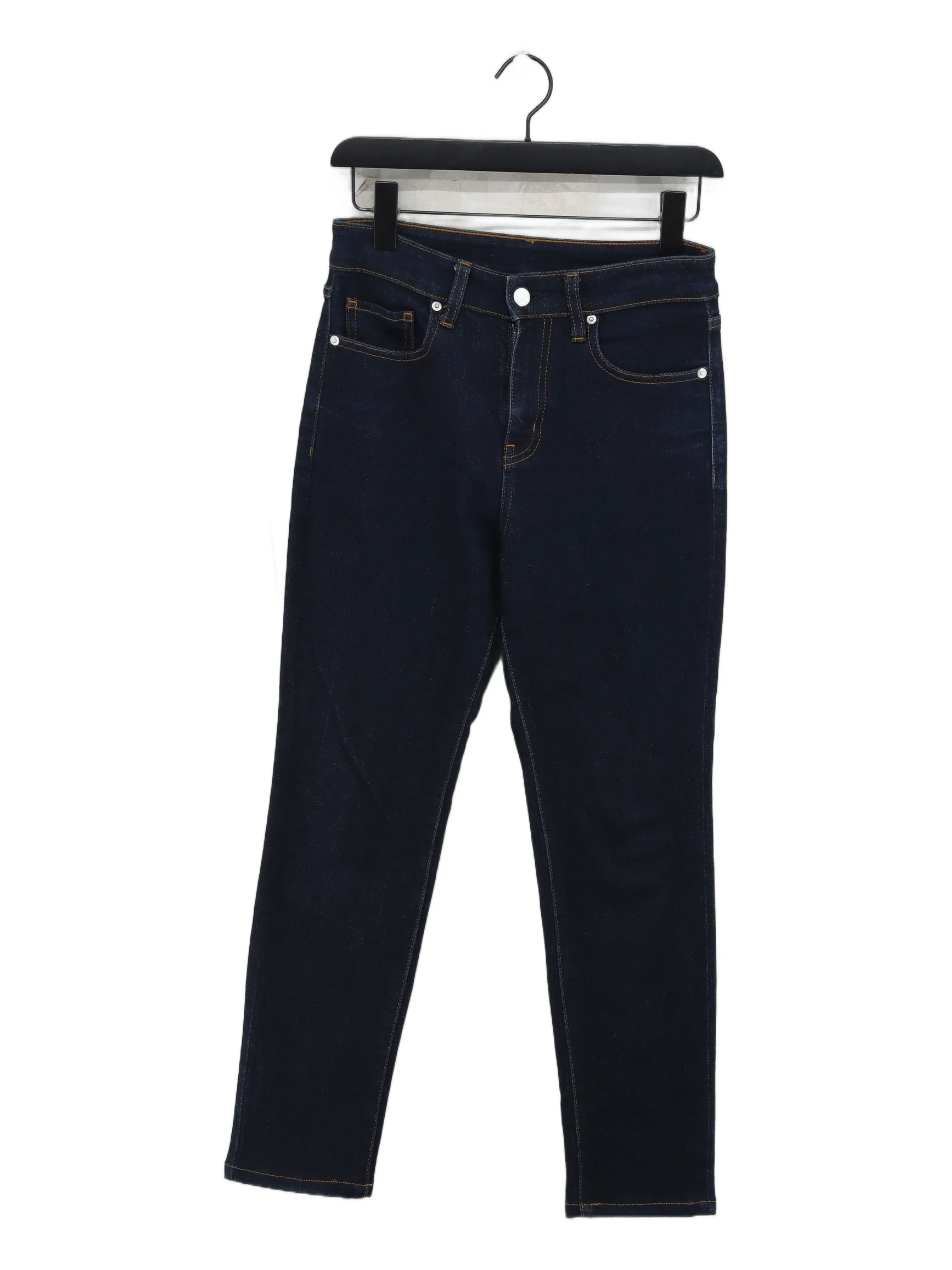 MUJI Women's Jeans W 28 in Blue Cotton with Elastane Mom