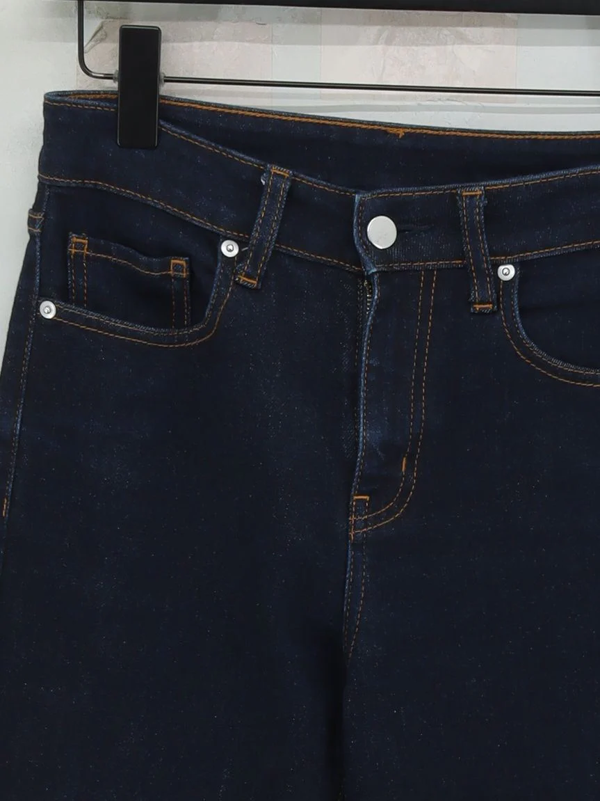MUJI Women's Jeans W 28 in Blue Cotton with Elastane Mom - Image 3