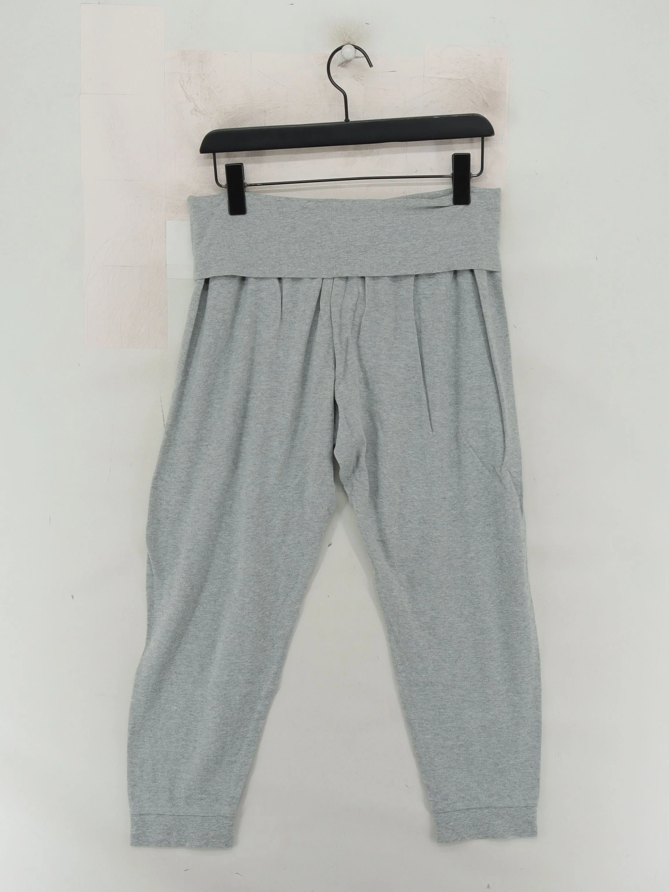 MUJI Women's Maternity Bottoms M Grey Cotton with Elastane Straight Sweatpants - Image 2