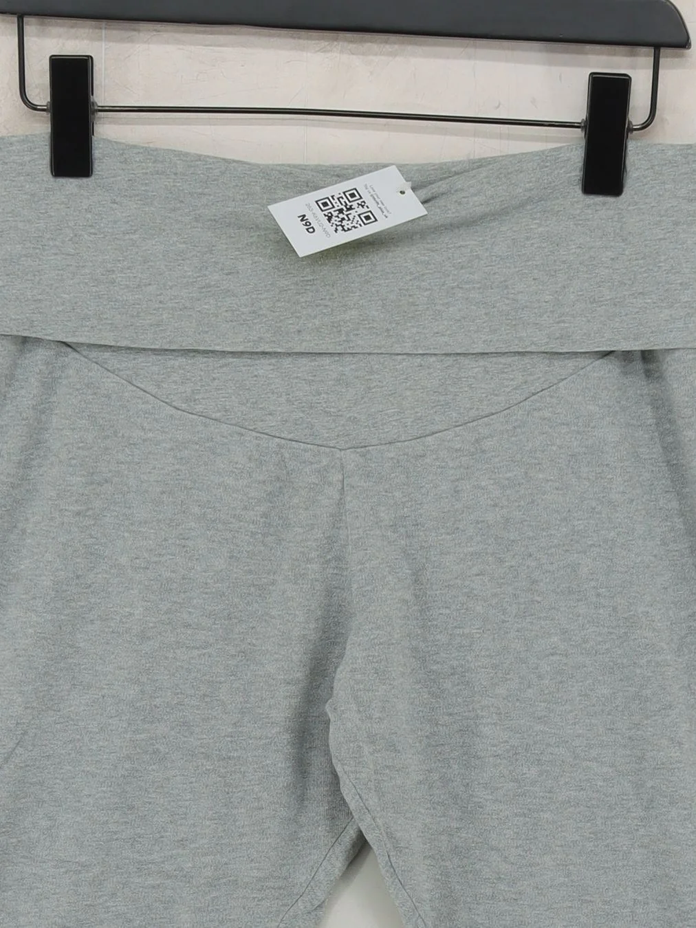 MUJI Women's Maternity Bottoms M Grey Cotton with Elastane Straight Sweatpants - Image 3