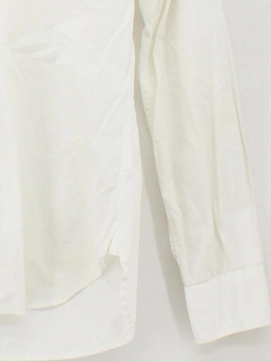 MUJI Women's Shirt M White 100% Cotton Long Sleeve Collared Basic - Image 4