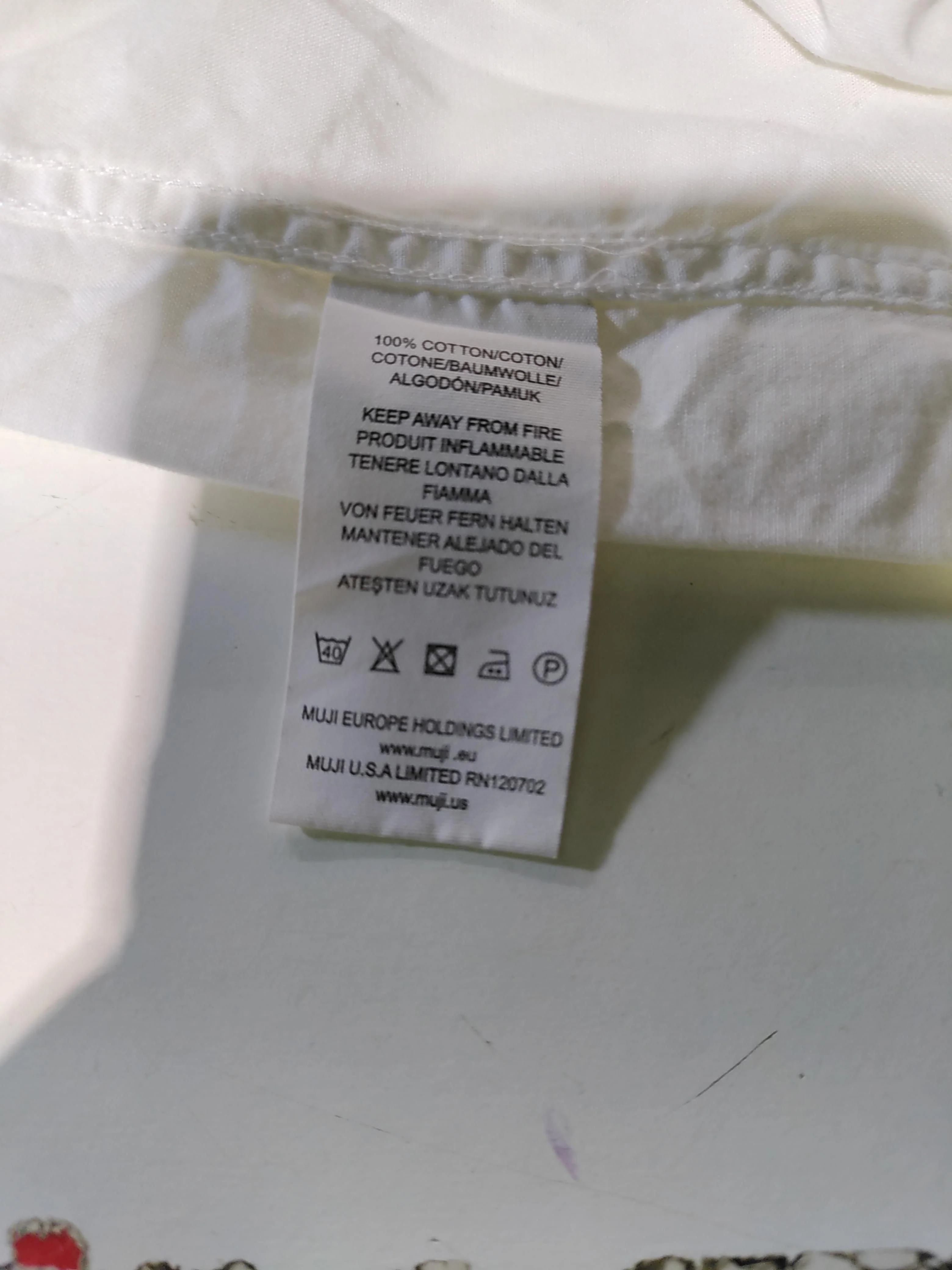 MUJI Women's Shirt M White 100% Cotton Long Sleeve Collared Basic - Image 5