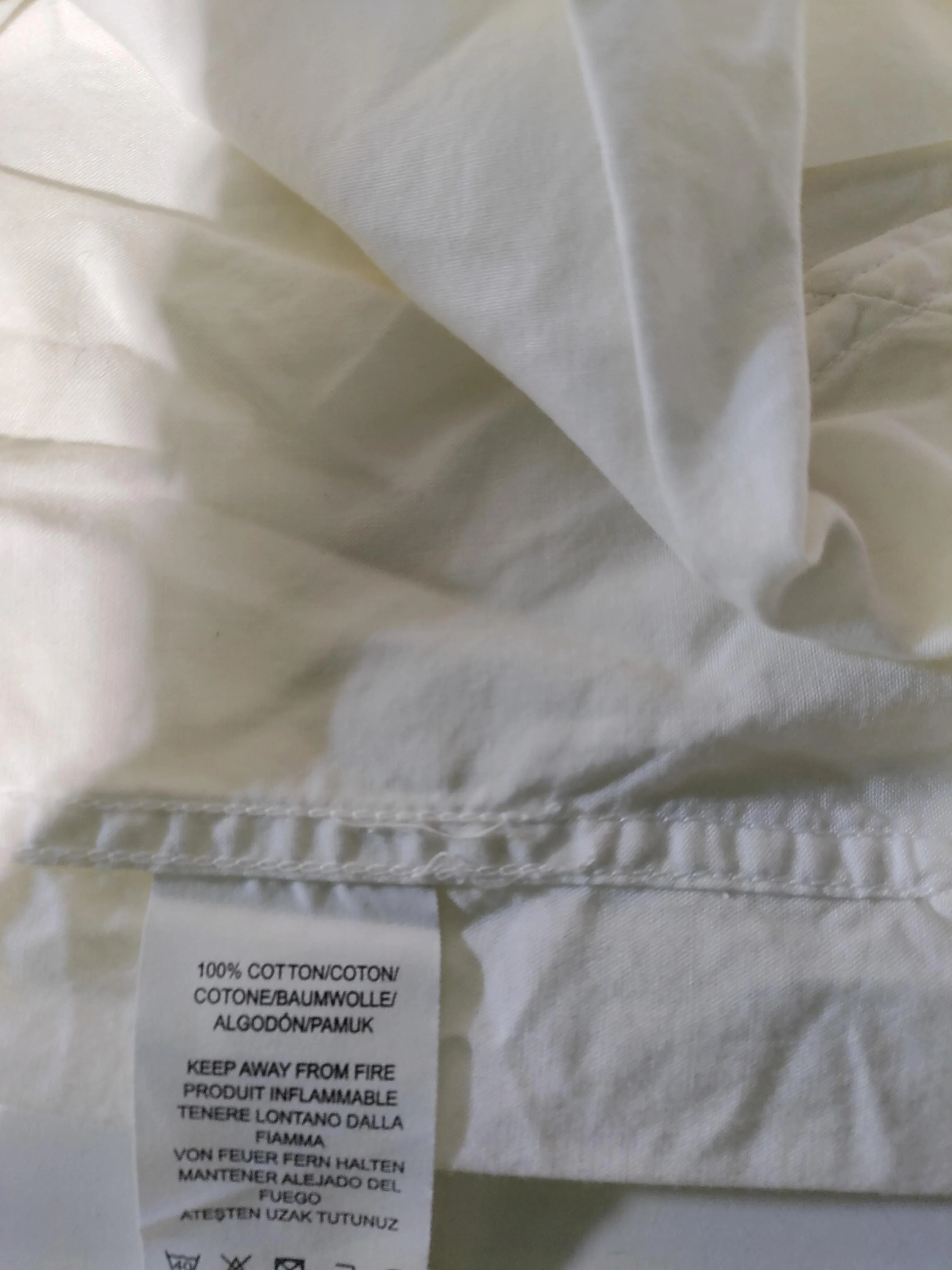 MUJI Women's Shirt M White 100% Cotton Long Sleeve Collared Basic - Image 6