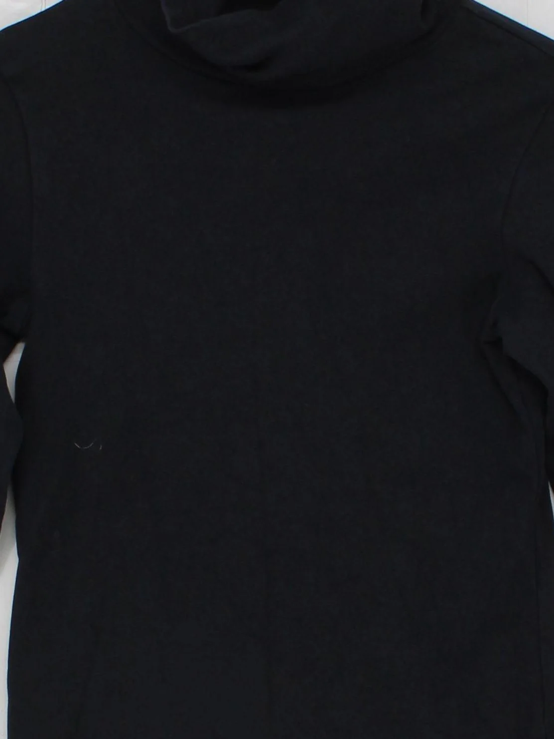 MUJI Women's Top S Black Cotton with Elastane Long Sleeve Roll Neck Basic - Image 3