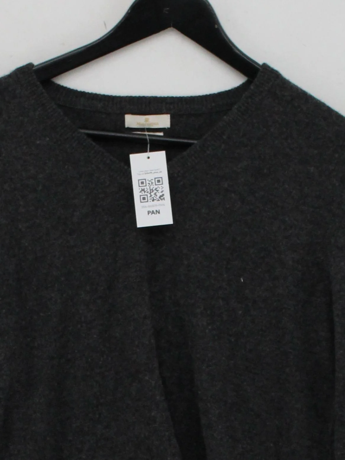 MUNROSPUN Men's Jumper L Grey 100% Wool Round Neck Pullover - Image 3