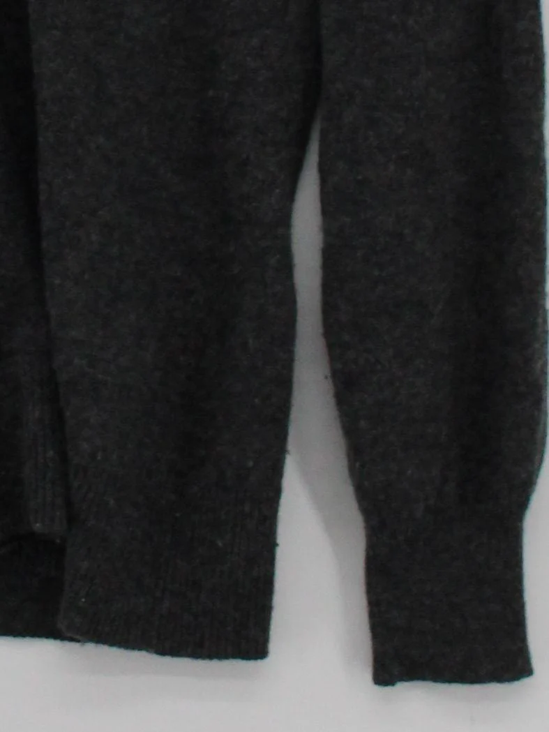 MUNROSPUN Men's Jumper L Grey 100% Wool Round Neck Pullover - Image 4