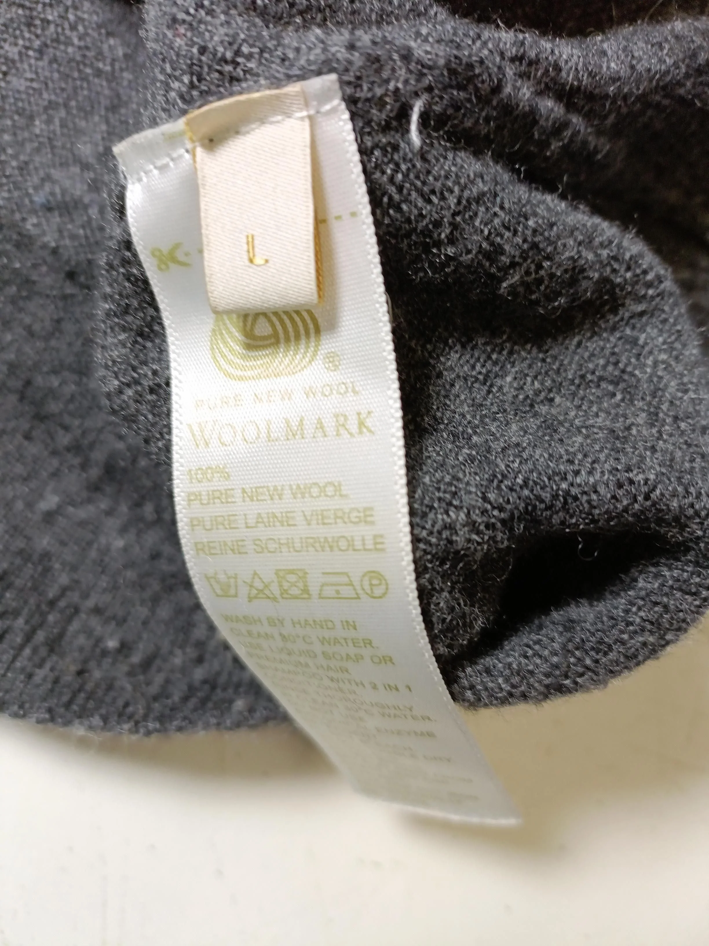 MUNROSPUN Men's Jumper L Grey 100% Wool Round Neck Pullover - Image 6