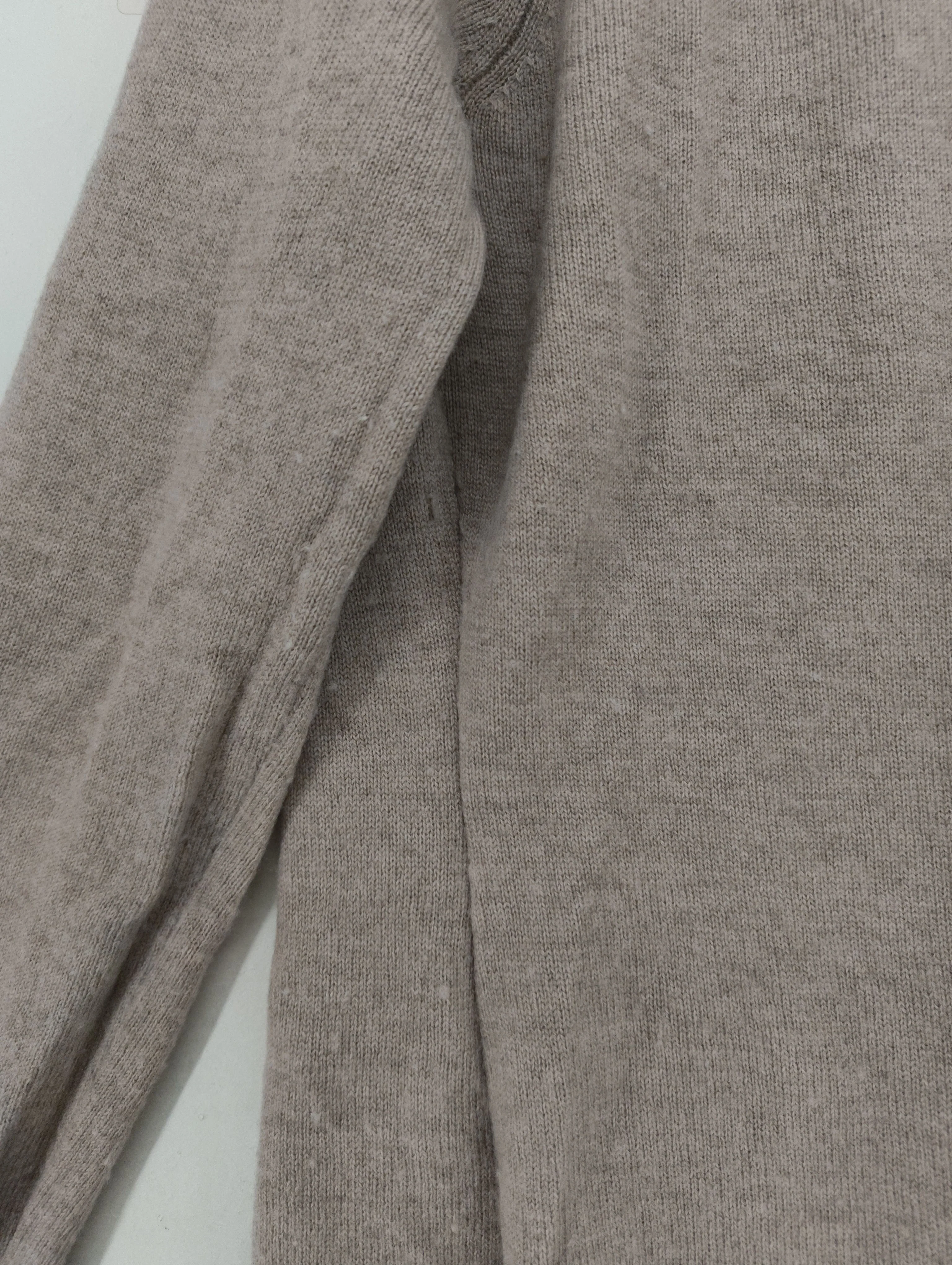 MUNROSPUN Men's Jumper L Tan 100% Wool Crew Neck Pullover - Image 6