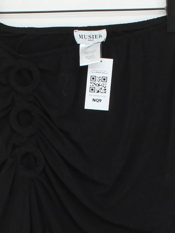 Musier Paris Women's Midi Skirt S Black Polyester - Image 3