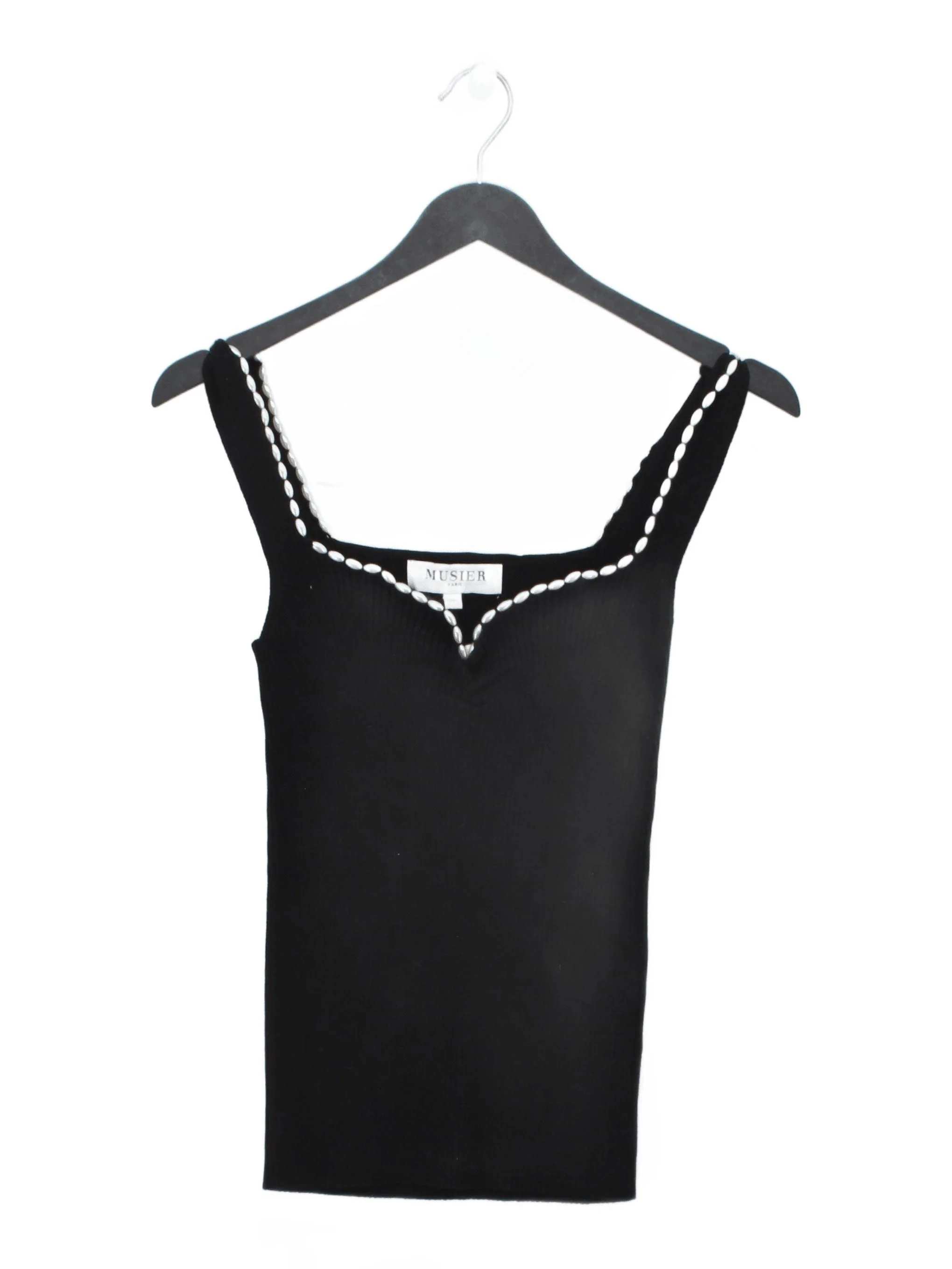 Musier Paris Women's T-Shirt UK 10 Black Cotton with Nylon Basic