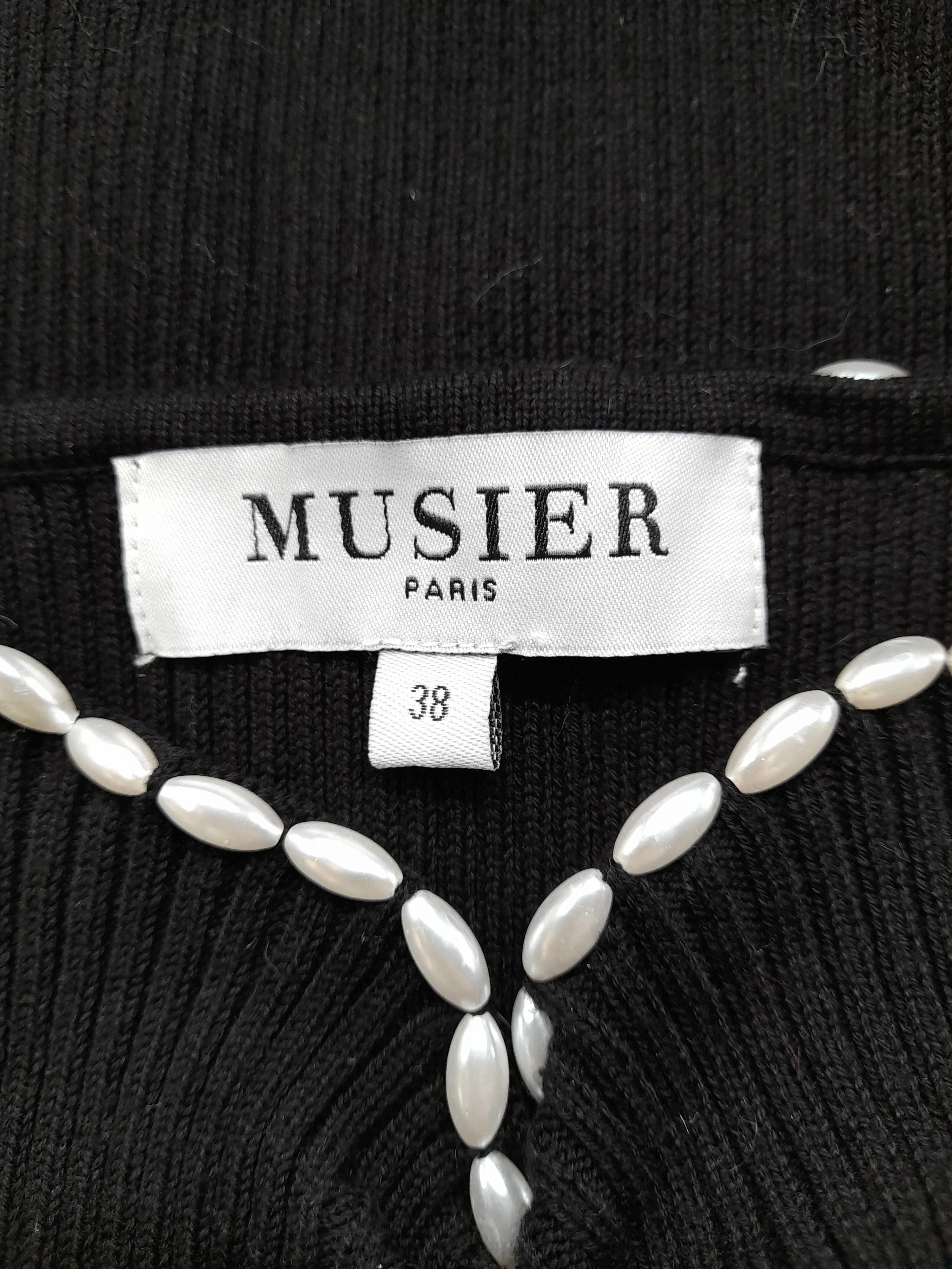 Musier Paris Women's T-Shirt UK 10 Black Cotton with Nylon Basic - Image 5