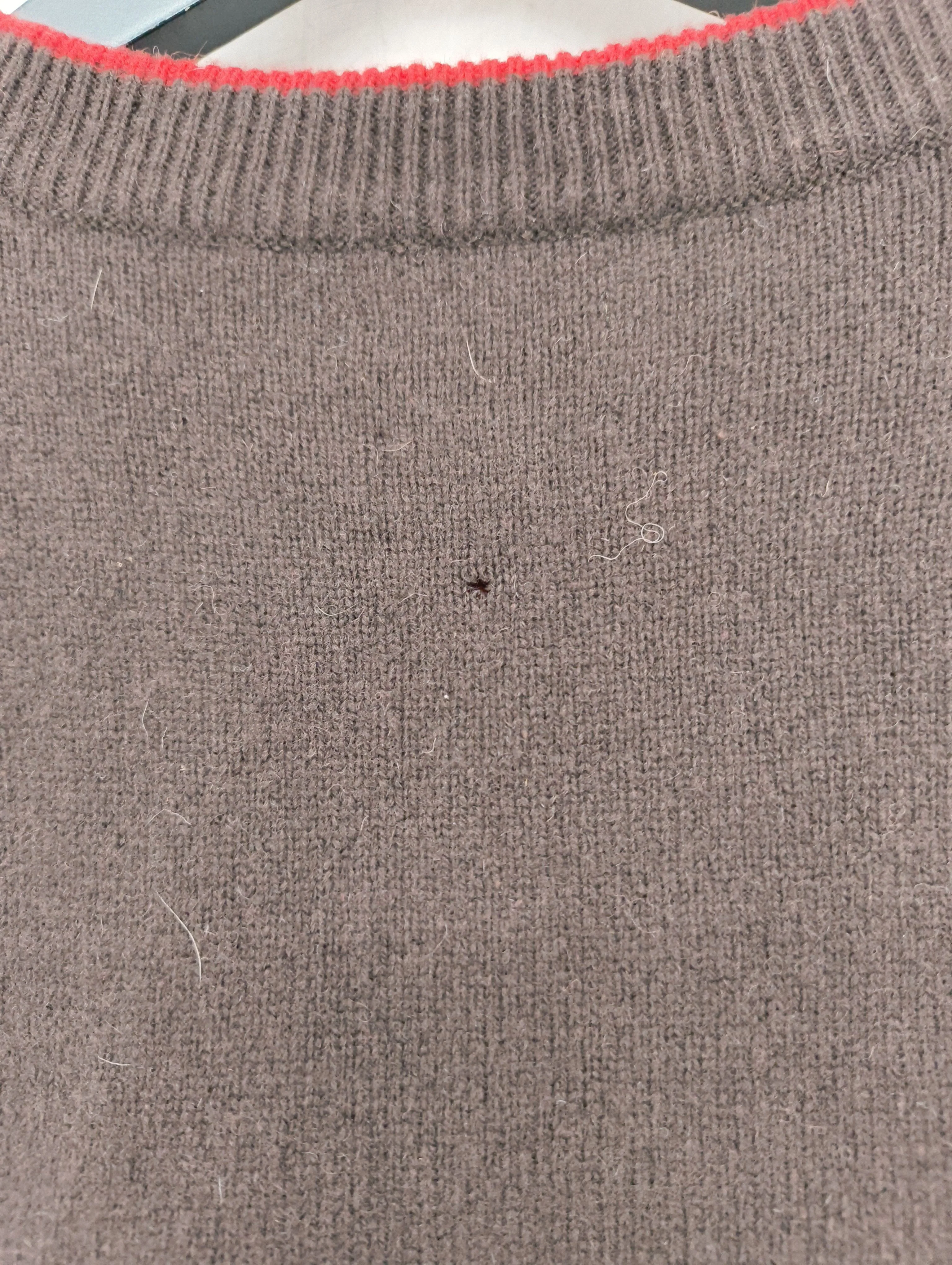 Musto Men's Jumper M Brown 100% Wool V-Neck Pullover New with tags - Image 5