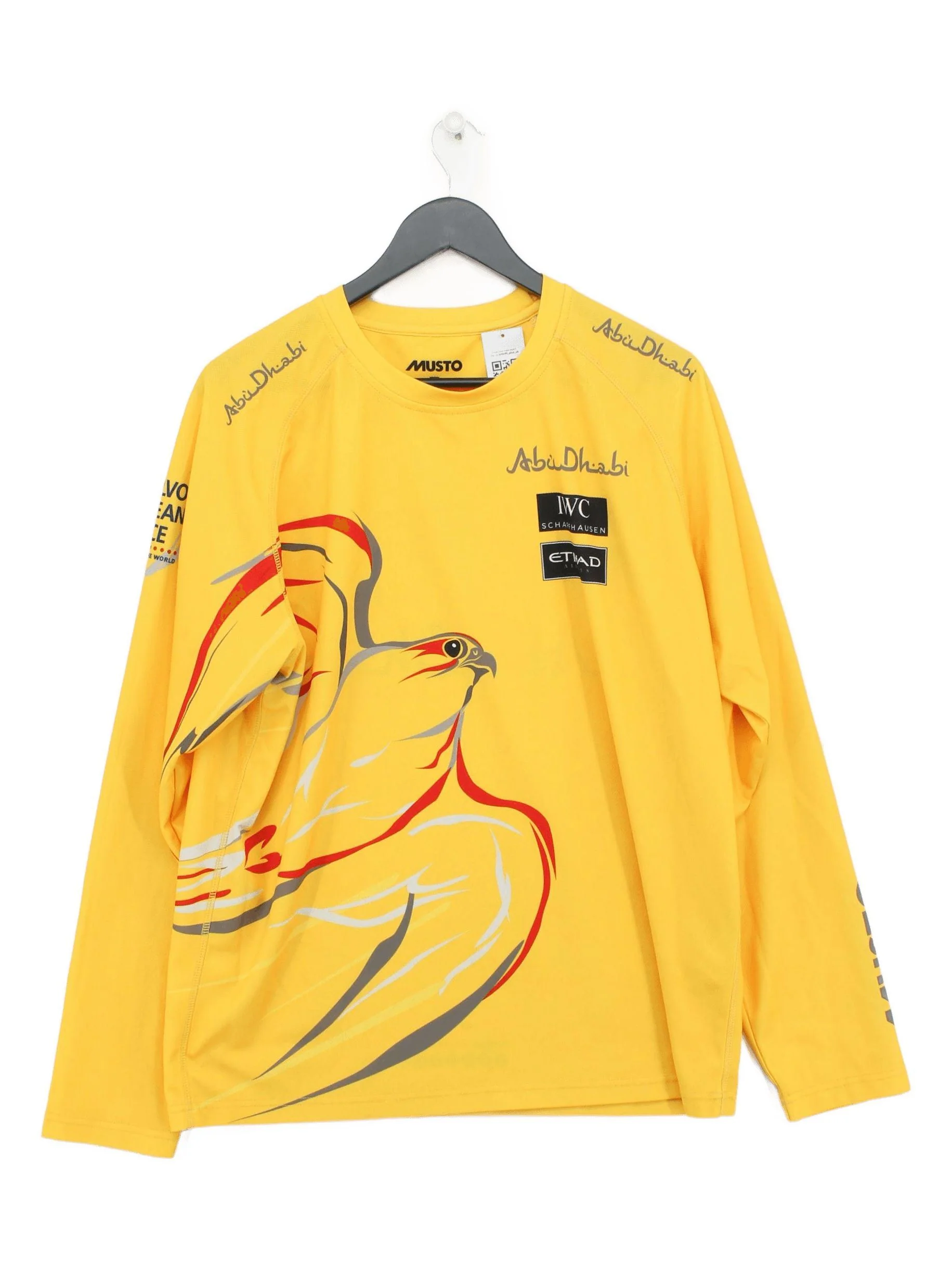 Musto Men's Loungewear XL Yellow Graphic 100% Polyester Crew Neck Basic