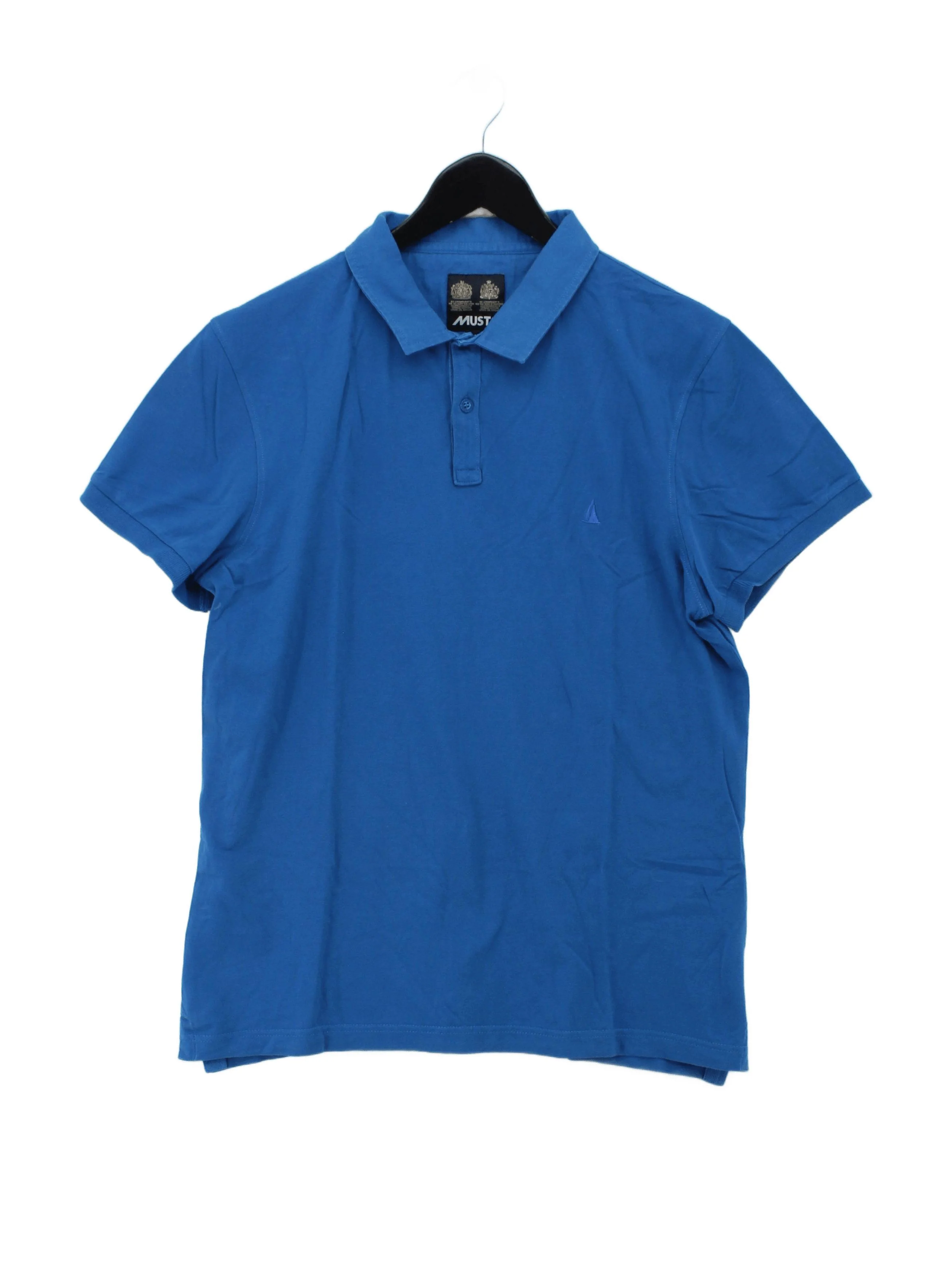 Musto Men's Polo L Blue 100% Cotton Basic