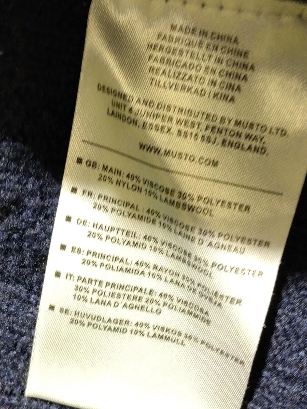 Musto Women's Jumper UK 8 Blue Viscose with Polyester, Nylon, Wool Pullover - Image 6