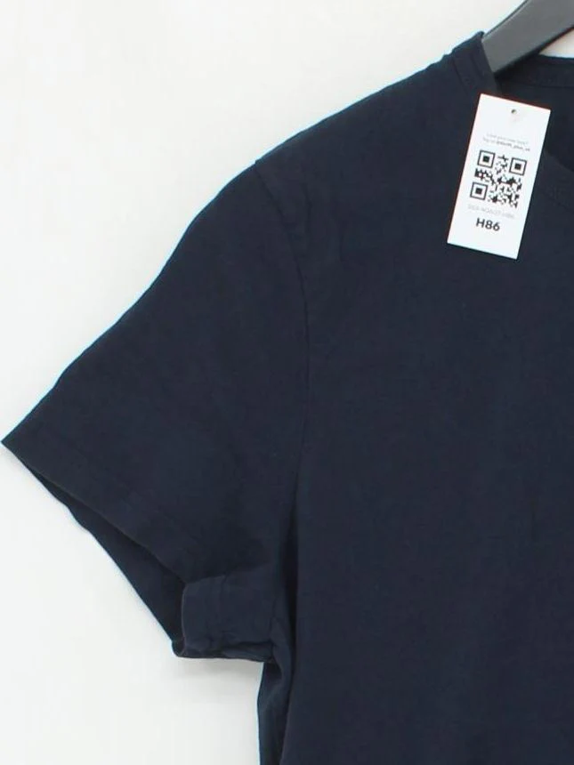 Musto Women's T-Shirt L Blue 100% Cotton Short Sleeve Round Neck Basic - Image 4