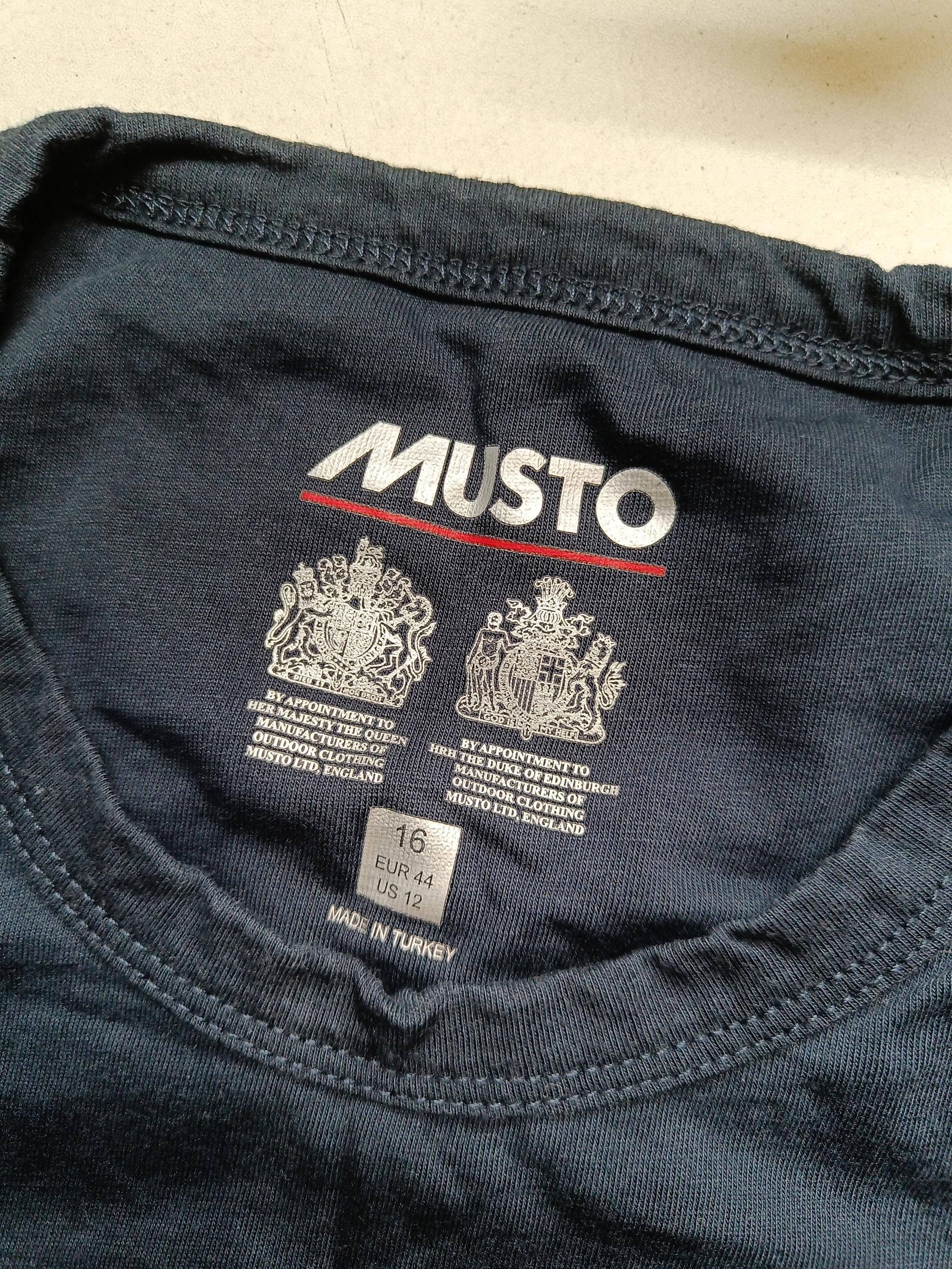 Musto Women's T-Shirt L Blue 100% Cotton Short Sleeve Round Neck Basic - Image 5