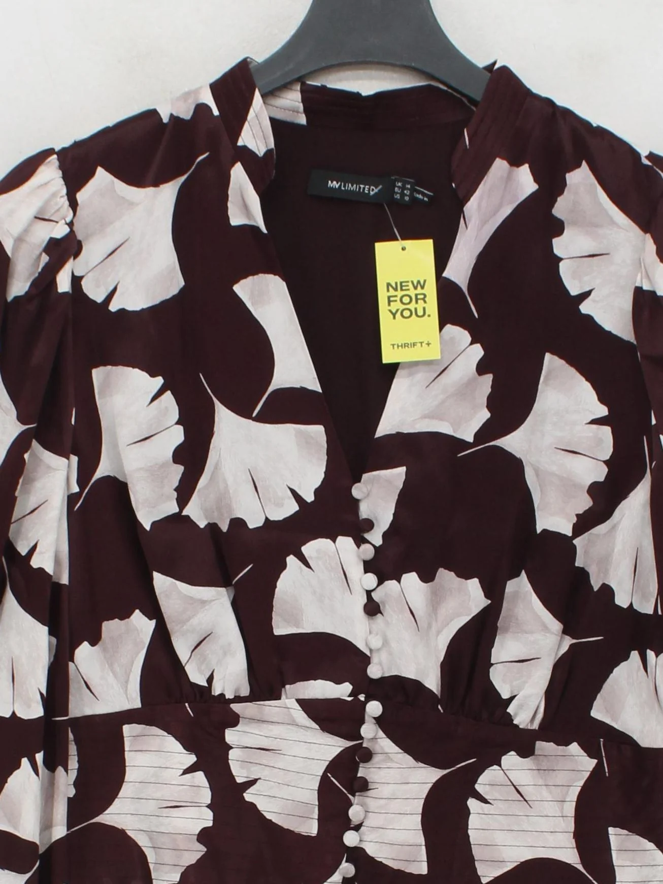 MV LIMITED Women's Top UK 14 Brown Viscose with Polyester Basic - Image 3