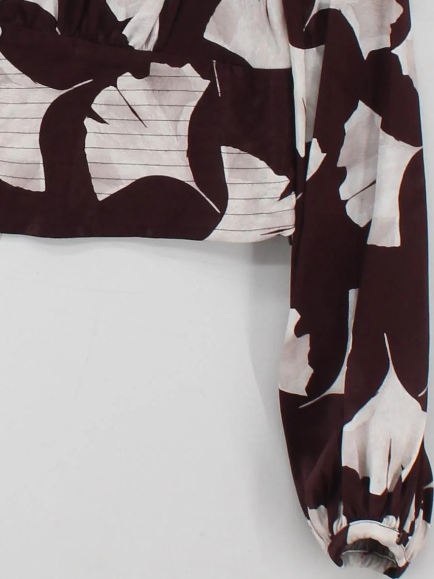 MV LIMITED Women's Top UK 14 Brown Viscose with Polyester Basic - Image 4