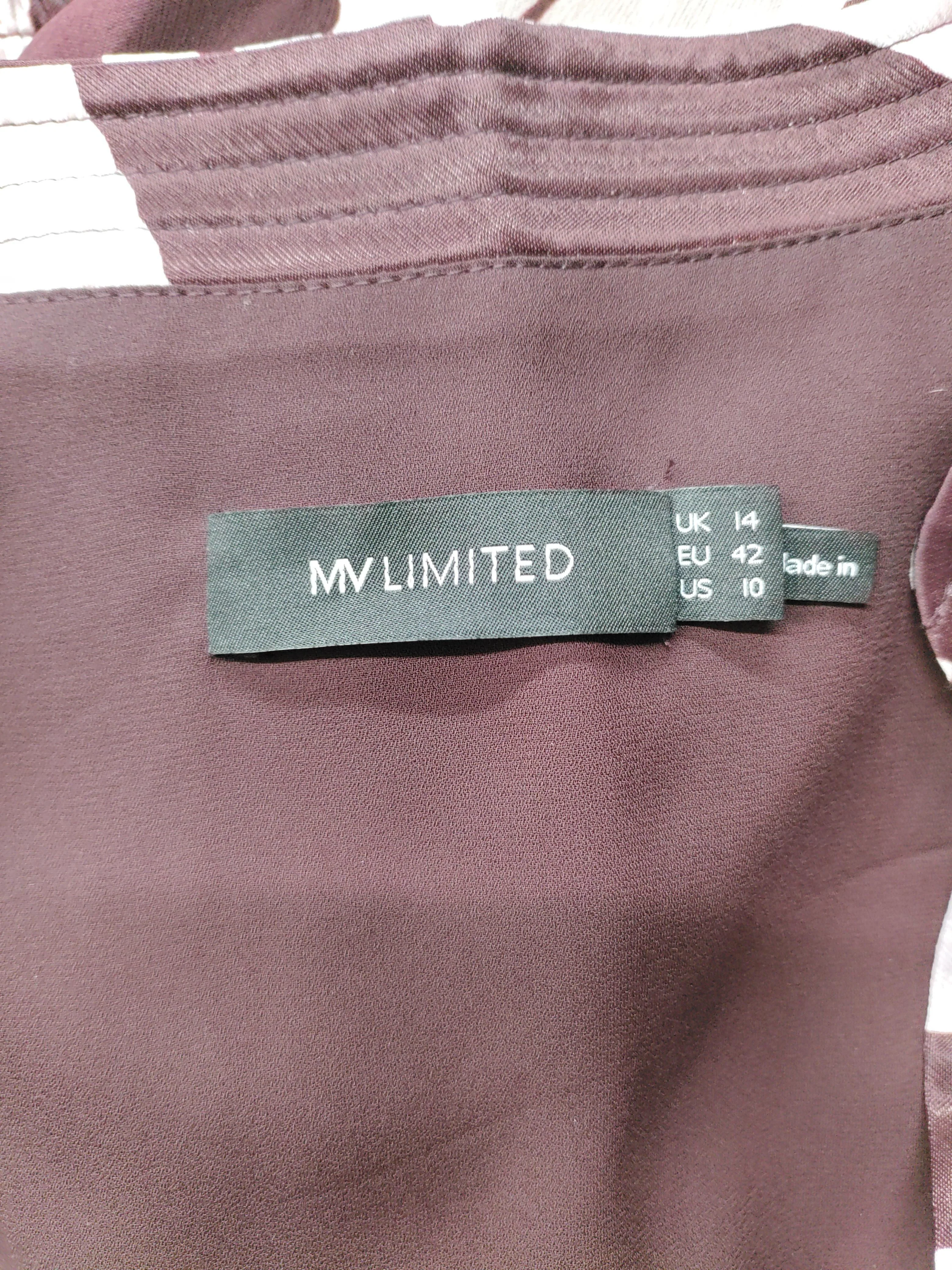 MV LIMITED Women's Top UK 14 Brown Viscose with Polyester Basic - Image 5