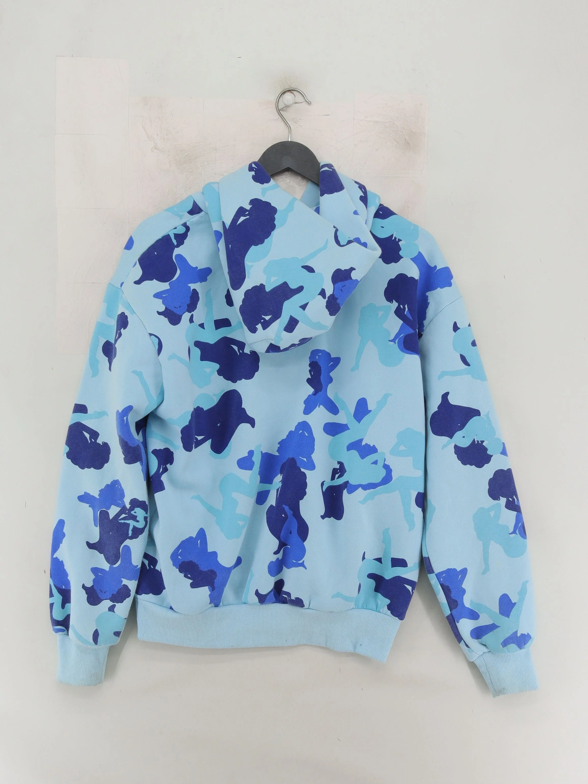 Named Collective Men's Hoodie M Blue Camo 100% Cotton Pullover - Image 2