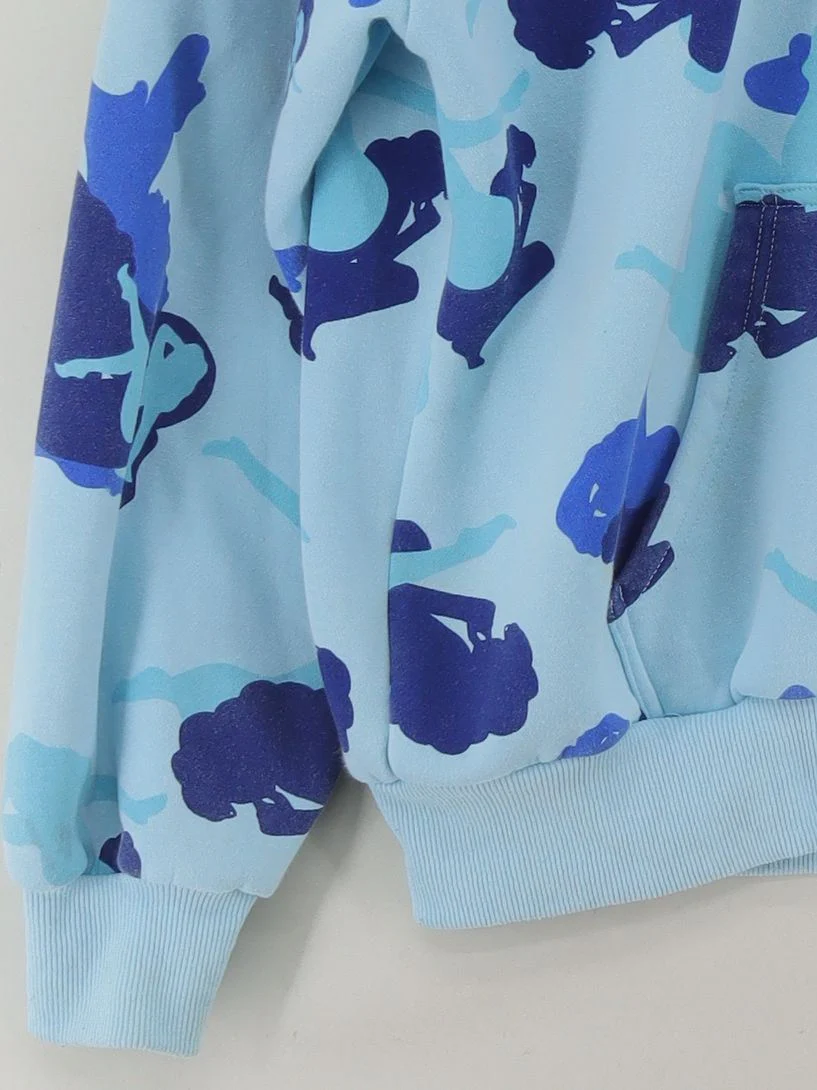 Named Collective Men's Hoodie M Blue Camo 100% Cotton Pullover - Image 4