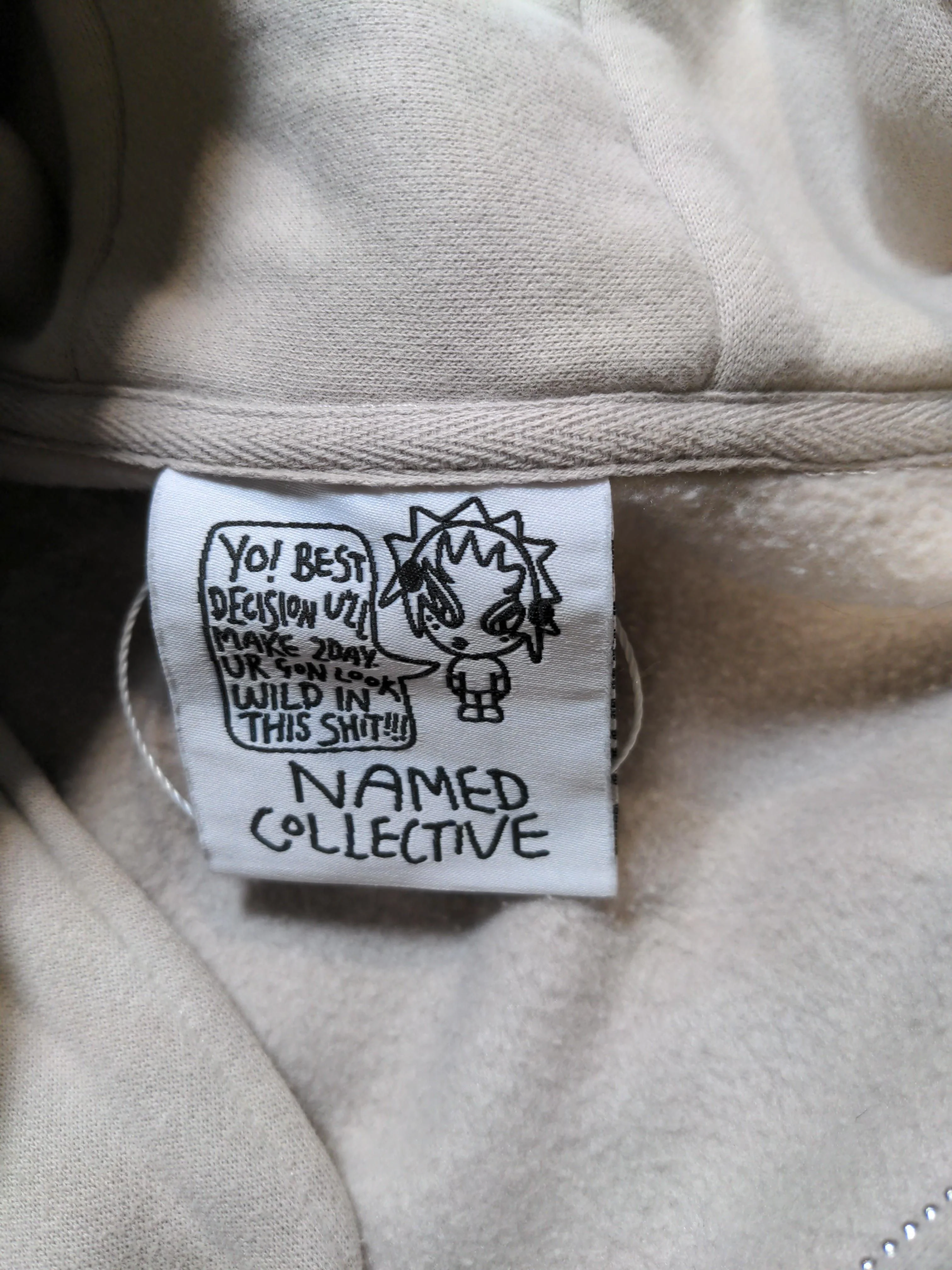 Named Collective Men's Hoodie S Cream Graphic 100% Other Pullover - Image 6