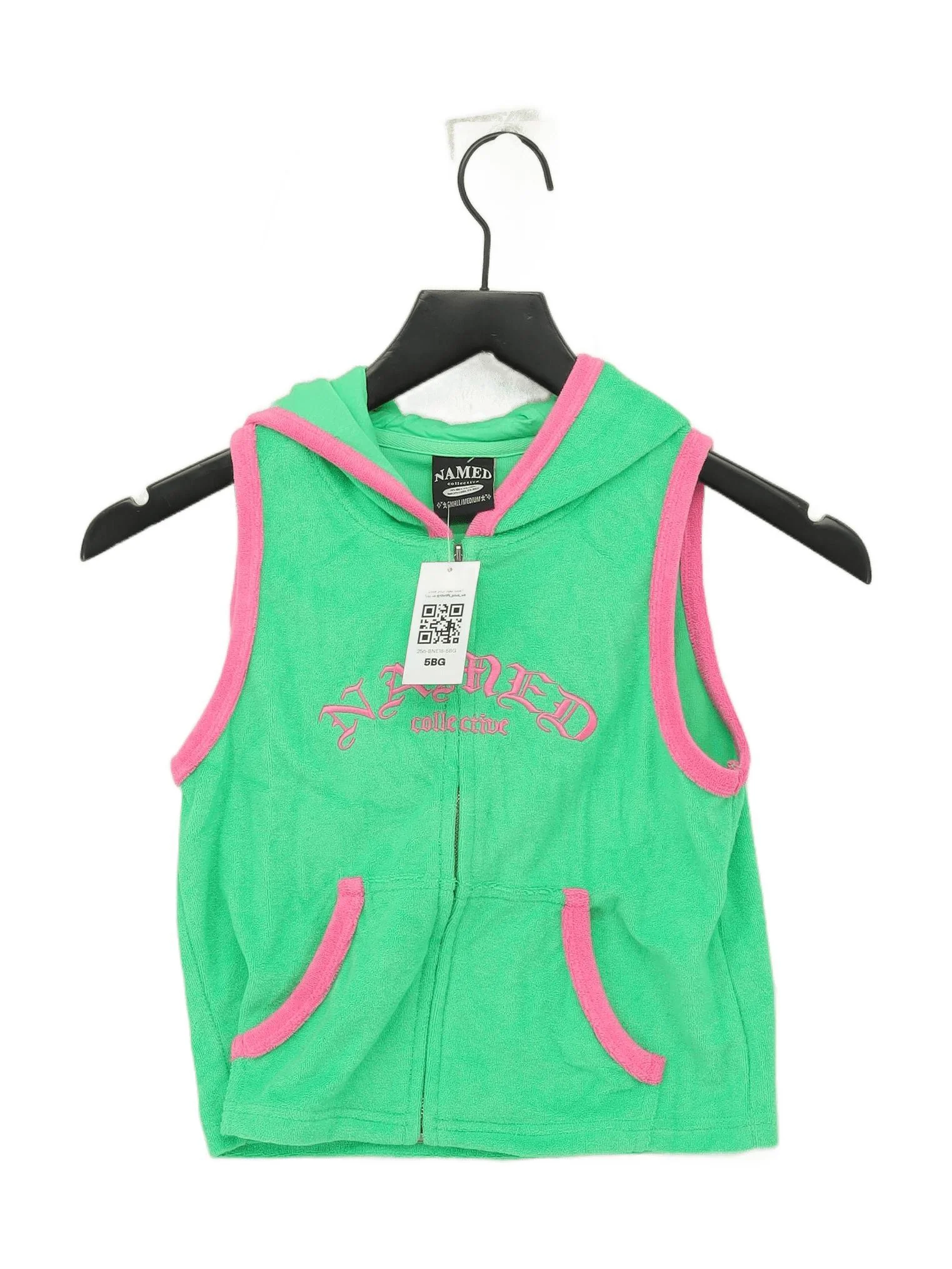 Named Collective Women's Hoodie S Green 100% Cotton Vest