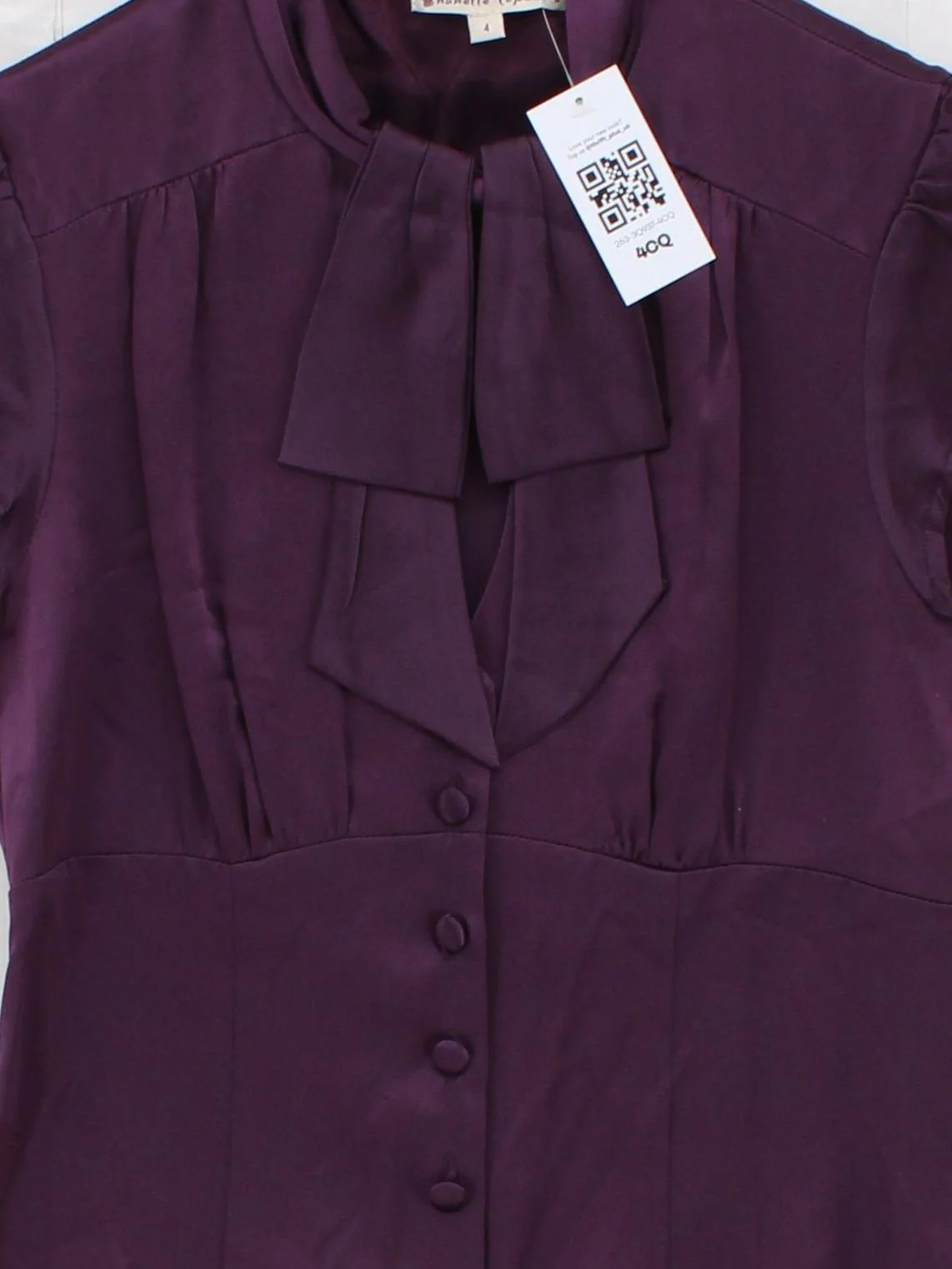 Nanette Lepore Women's Blouse S Purple Silk with Acetate Basic - Image 3