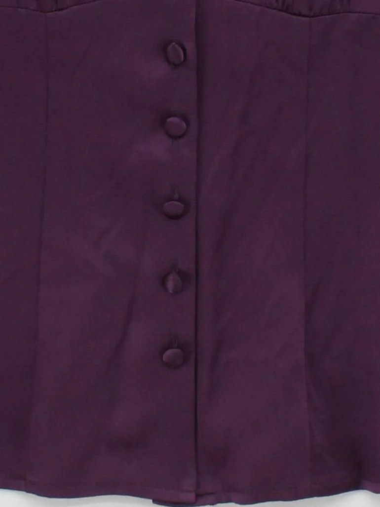 Nanette Lepore Women's Blouse S Purple Silk with Acetate Basic - Image 4
