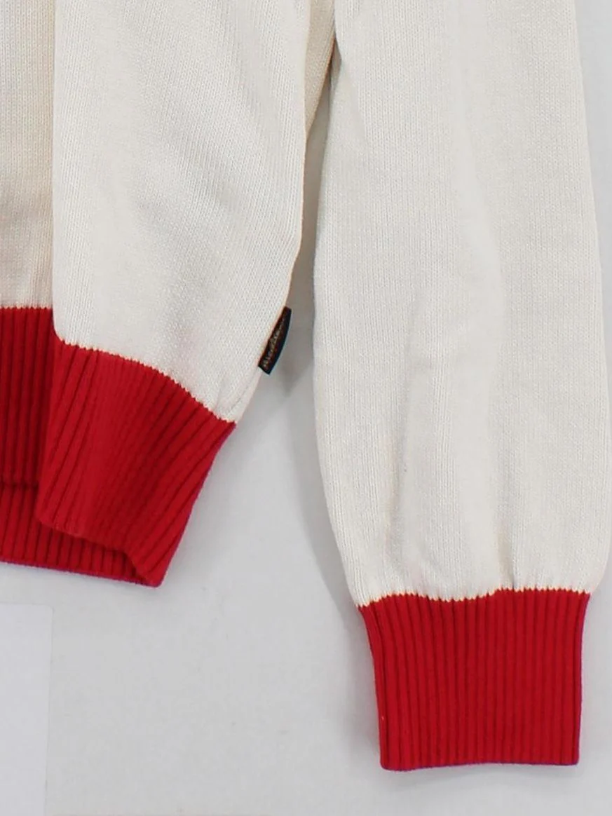 Napapijri Men's Jumper XL Cream Striped Wool with Polyamide Roll Neck Pullover - Image 4