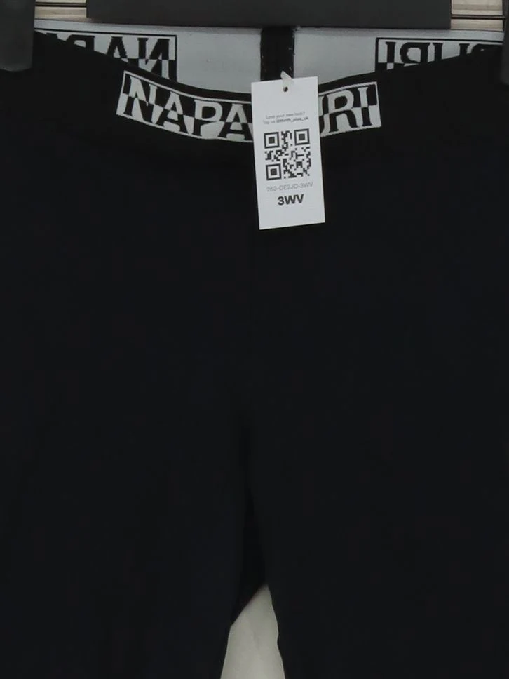 Napapijri Men's Shorts M Black 100% Cotton Sweat - Image 3