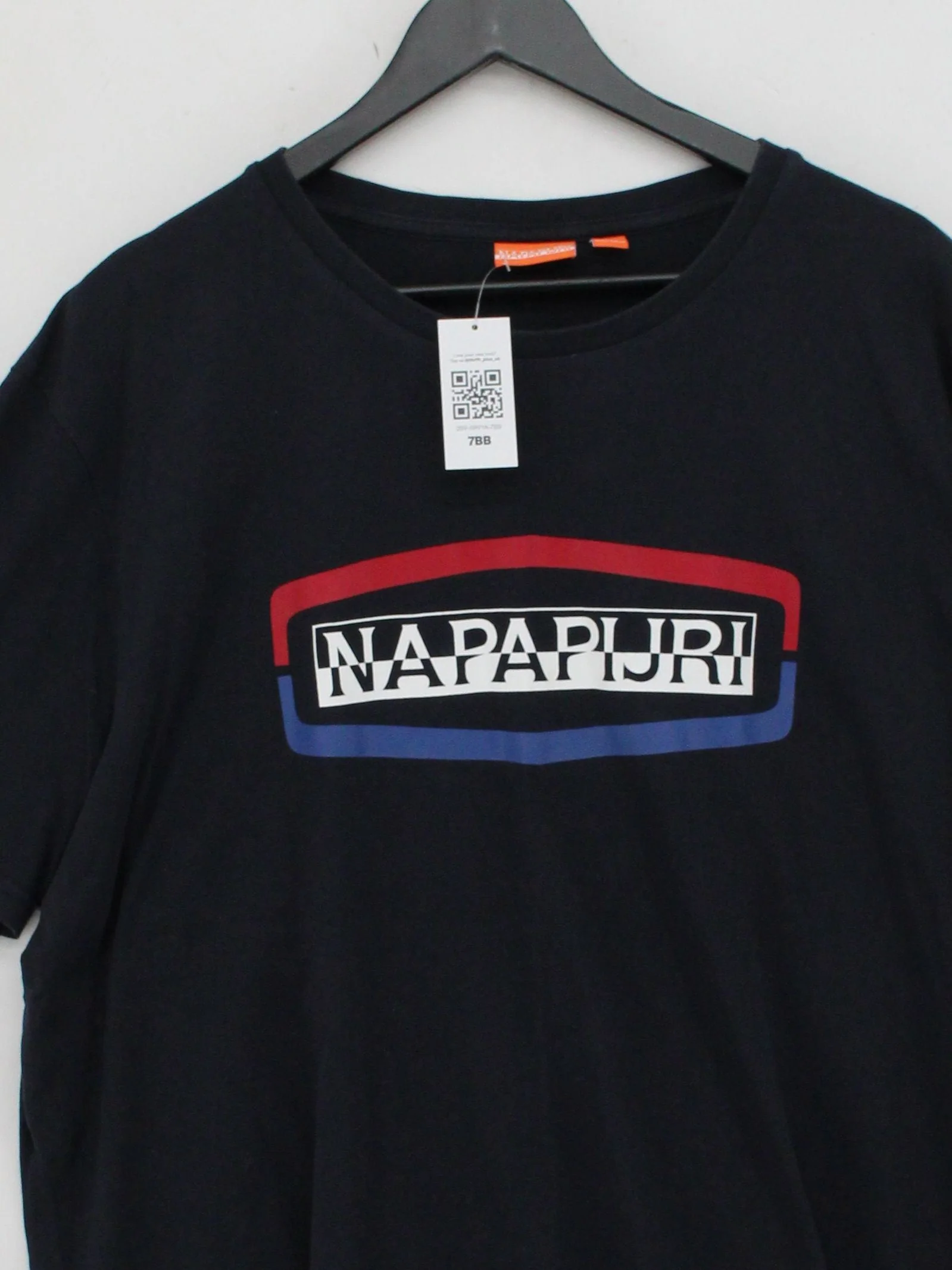 Napapijri Men's T-Shirt L Blue Graphic 100% Cotton Basic - Image 3