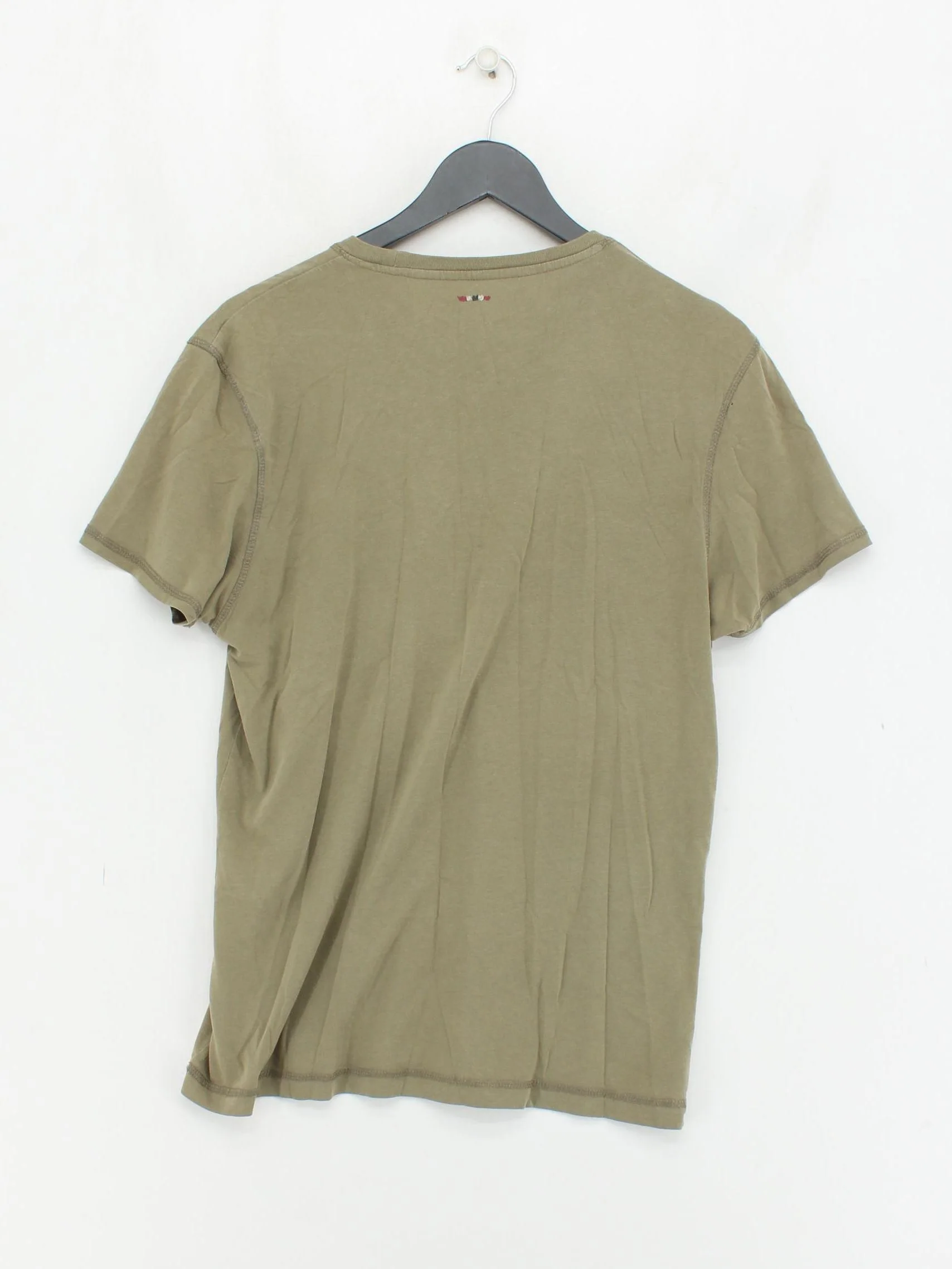 Napapijri Men's T-Shirt S Green Graphic 100% Cotton Basic - Image 2
