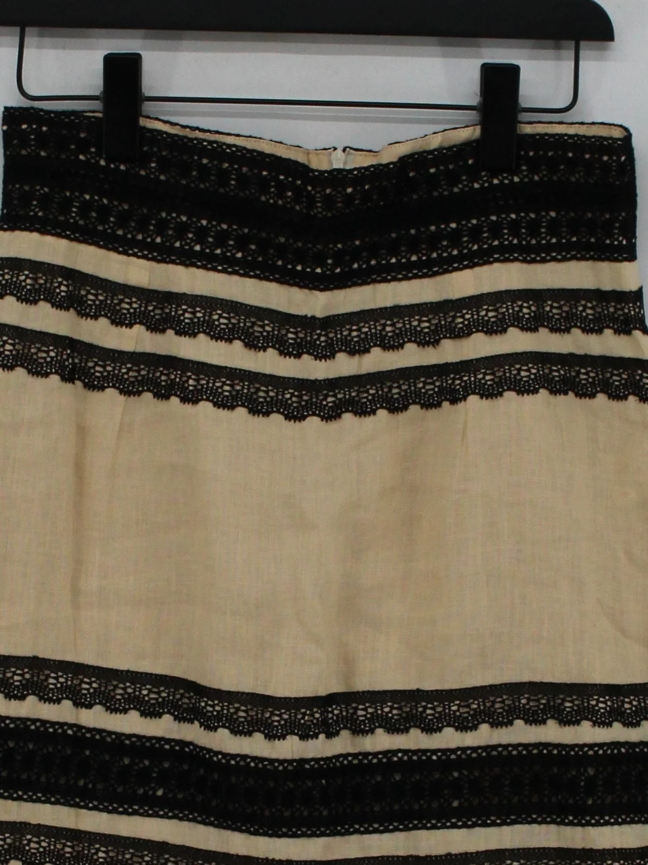 Nathalie Garcon Women's Mini Skirt UK 4 Cream 100% Linen Short Mini - Image 3