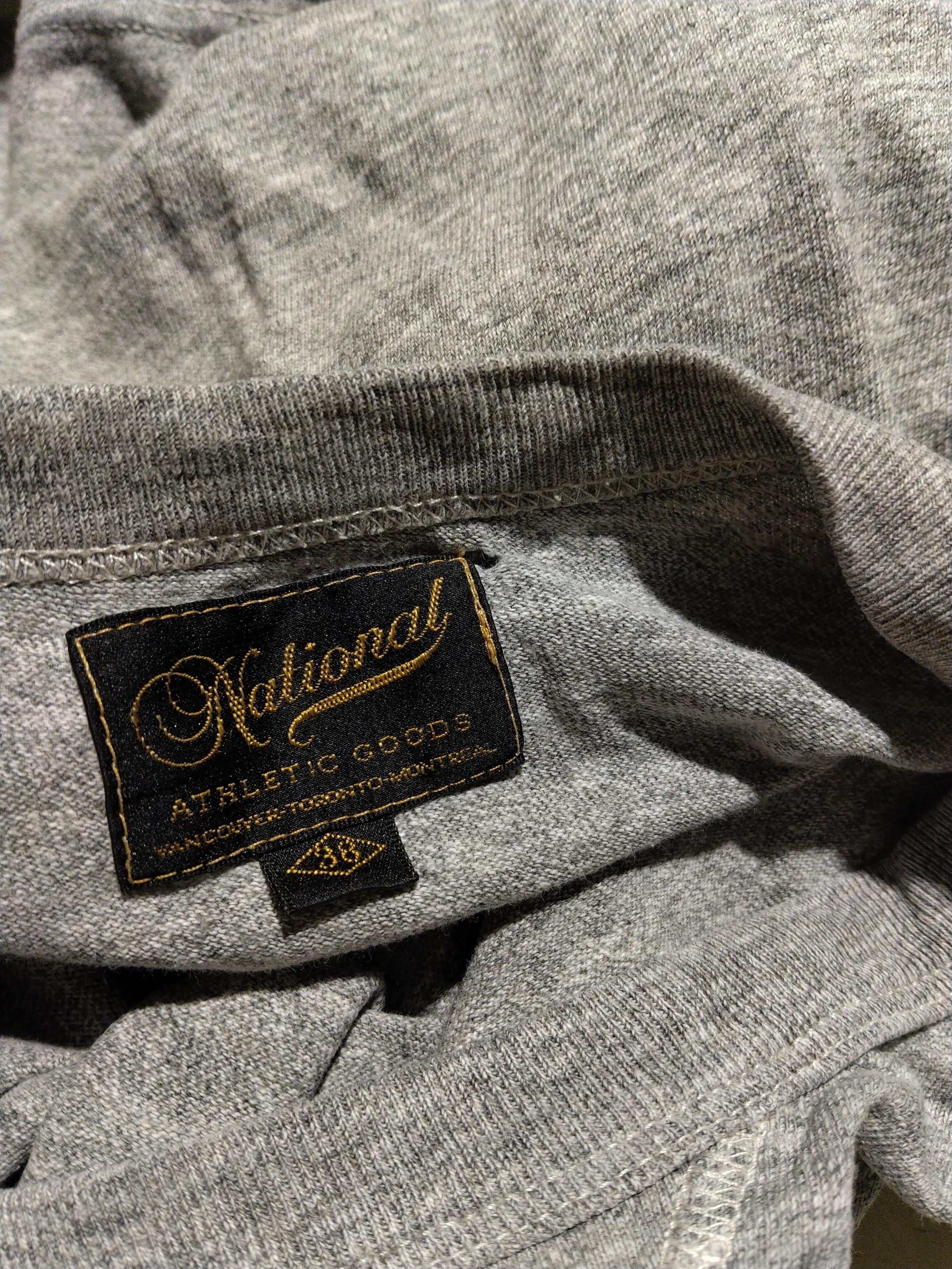 National Athletic Goods Men's T-Shirt S Grey 100% Cotton Basic - Image 6