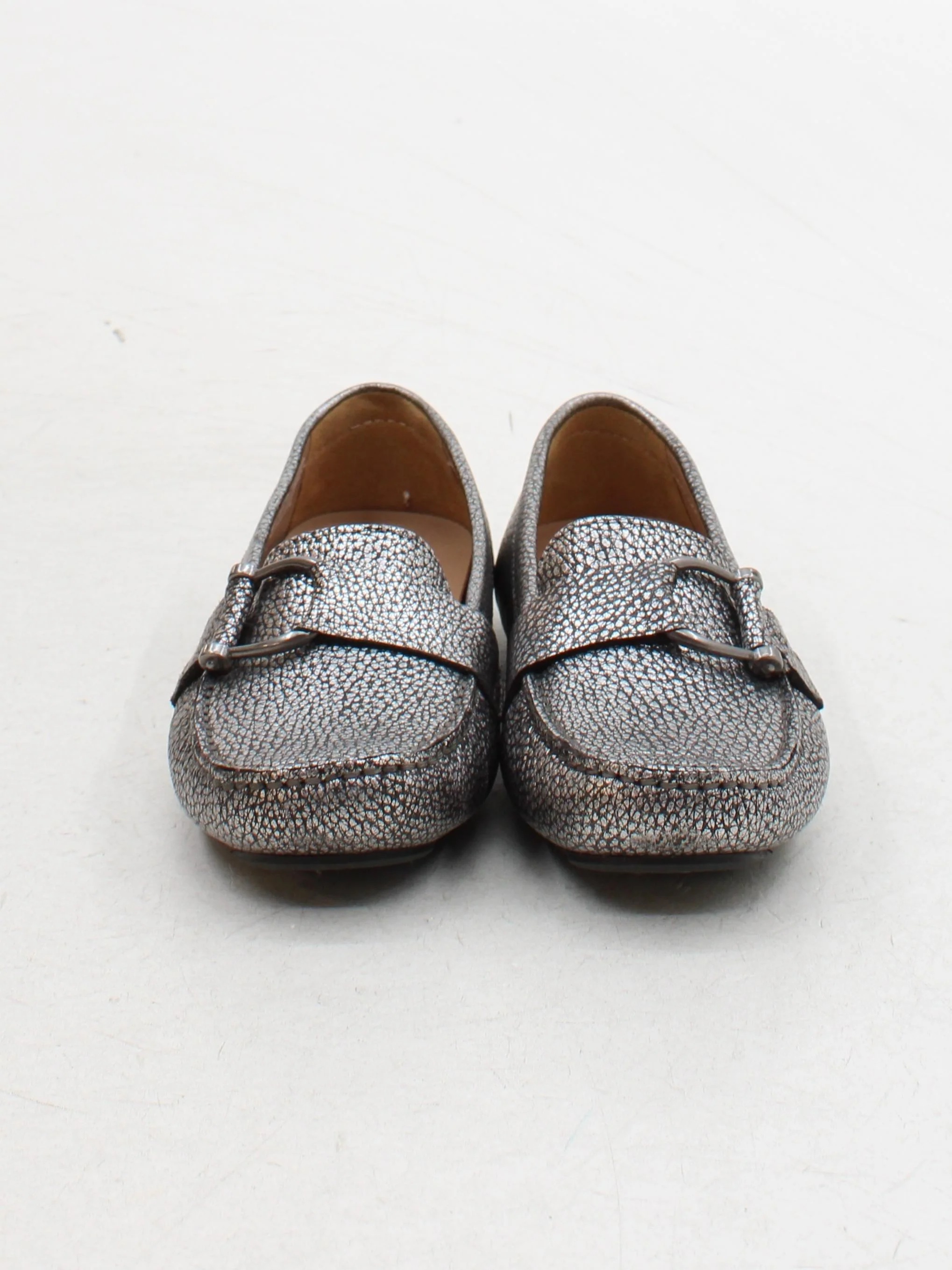 Naturalizer Women's Flat Shoes UK 3 Silver 100% Leather Loafer - Image 2
