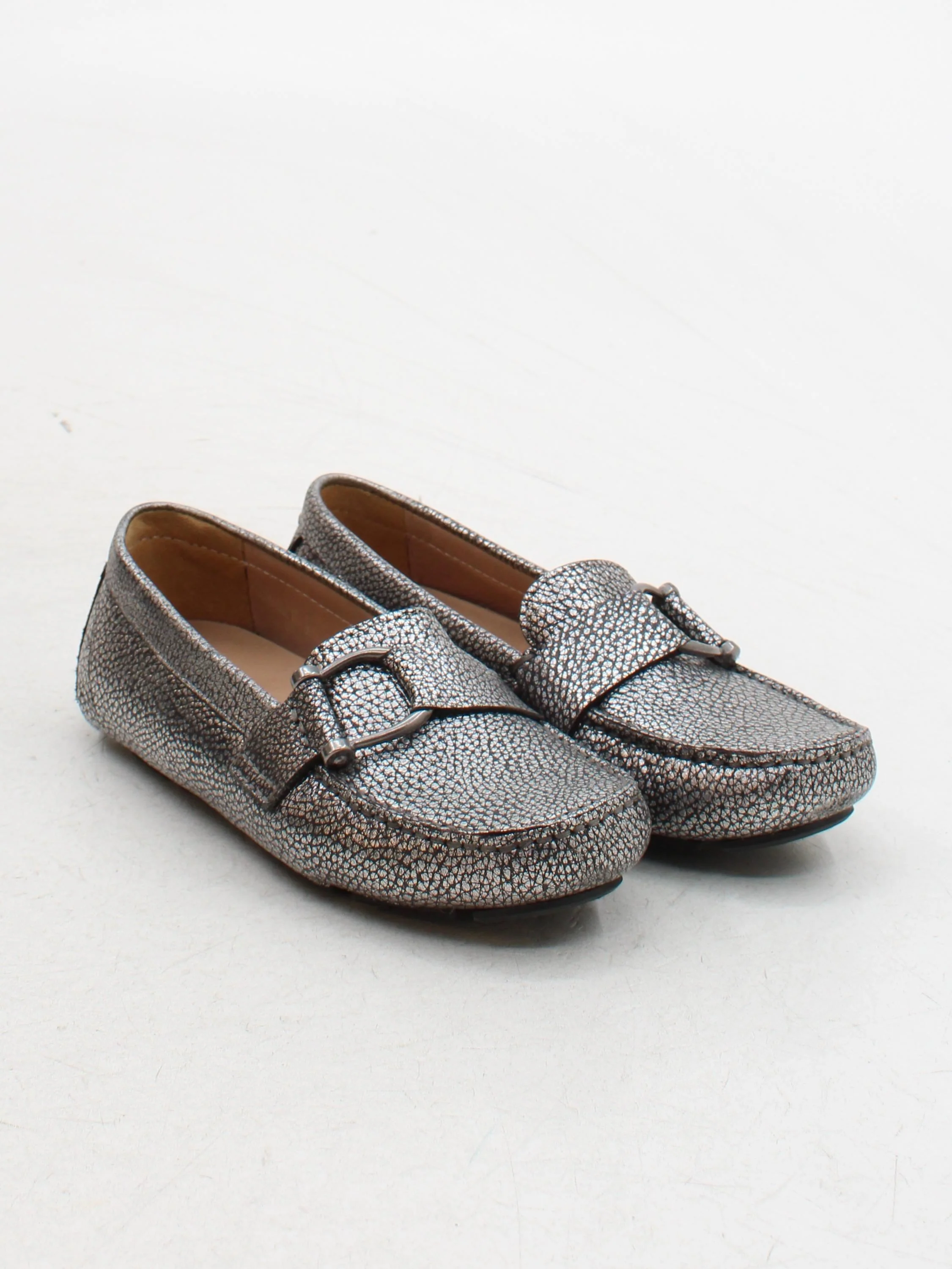 Naturalizer Women's Flat Shoes UK 3 Silver 100% Leather Loafer - Image 4