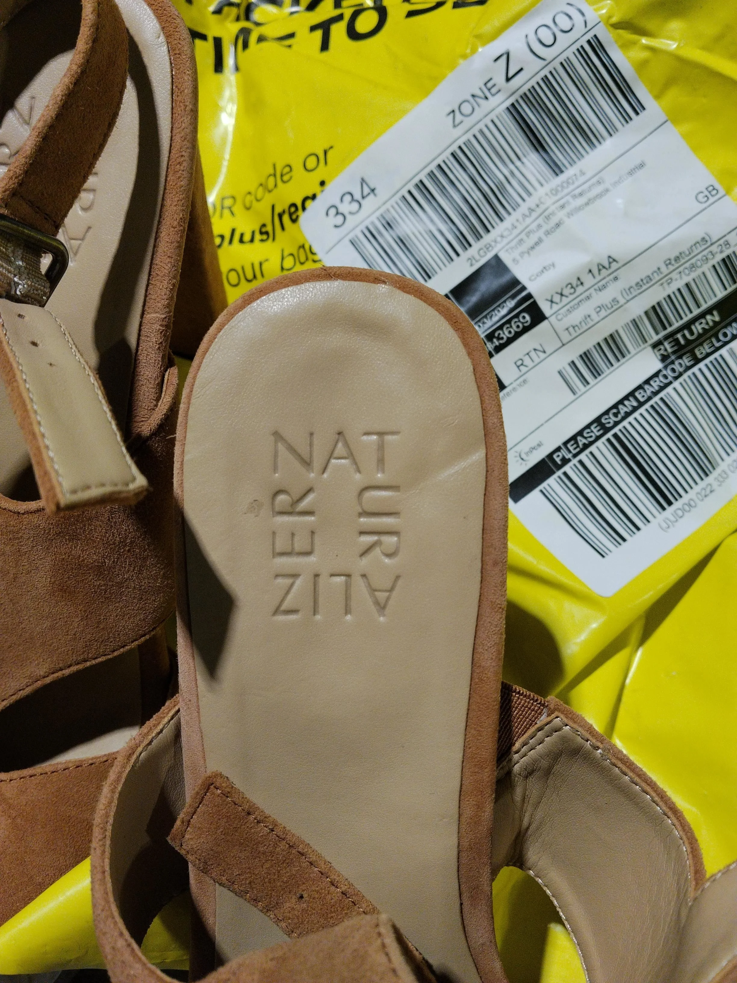 Naturalizer Women's Sandals UK 7 Tan 100% Suede Strappy - Image 9